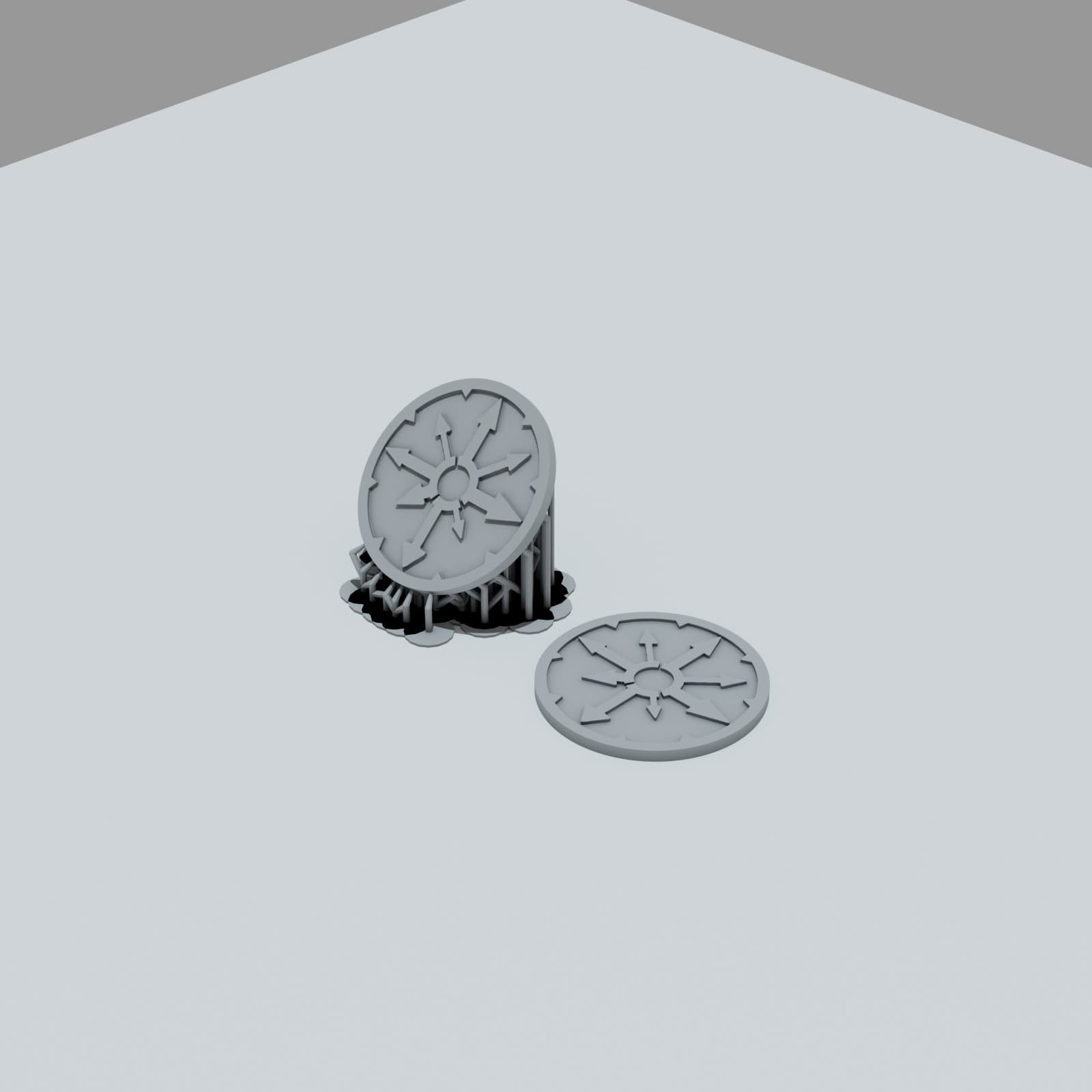 Chaos Skulls Battle Marker - Unpainted Resin thumbnail