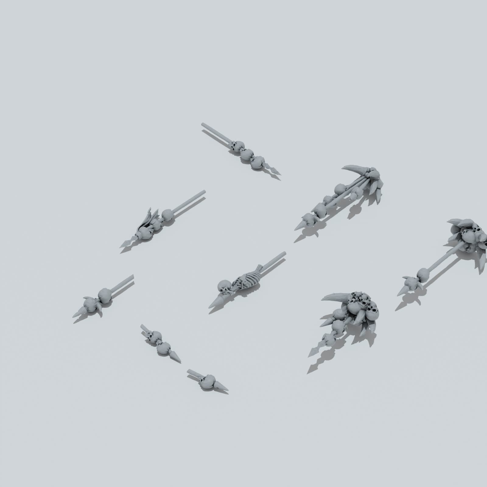 Chaos Skulls Skulls on Spears - Unpainted Resin thumbnail