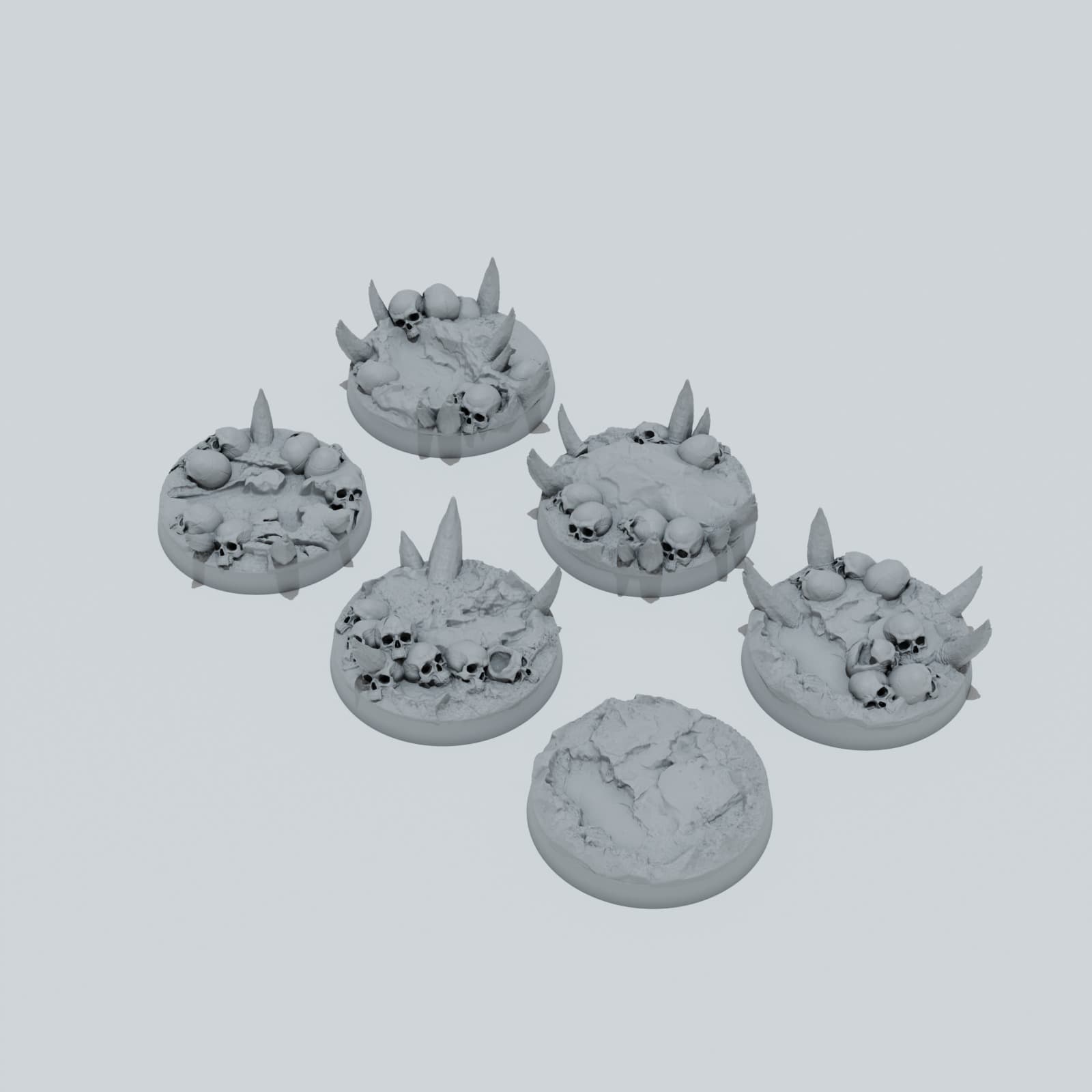 Chaos Skulls Texture Bases - Unpainted Resin thumbnail