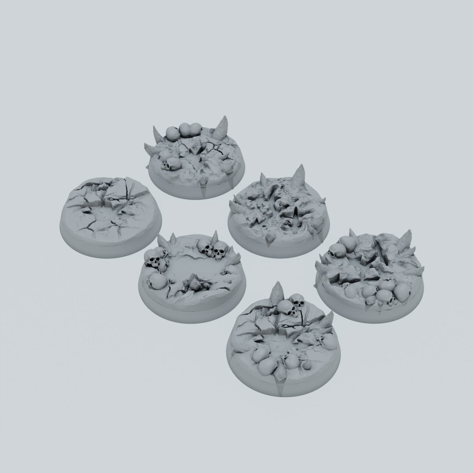 Chaos Skulls Texture Bases - Unpainted Resin thumbnail