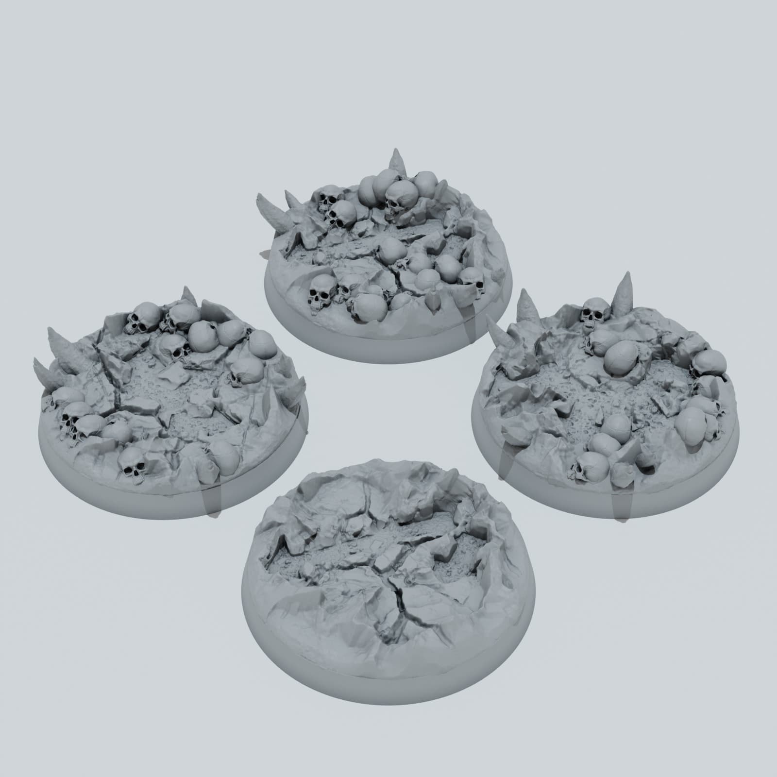 Chaos Skulls Texture Bases - Unpainted Resin thumbnail