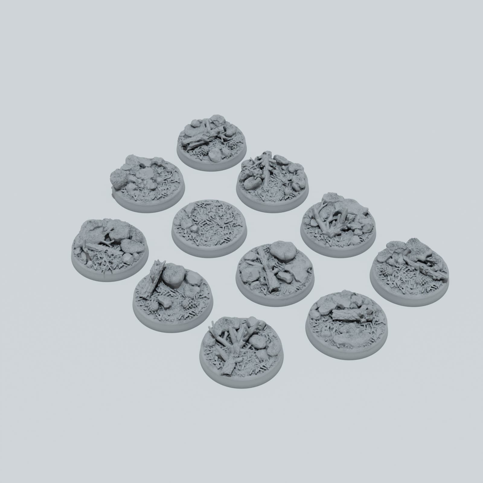 Deep Forest Texture Bases - Unpainted Resin thumbnail