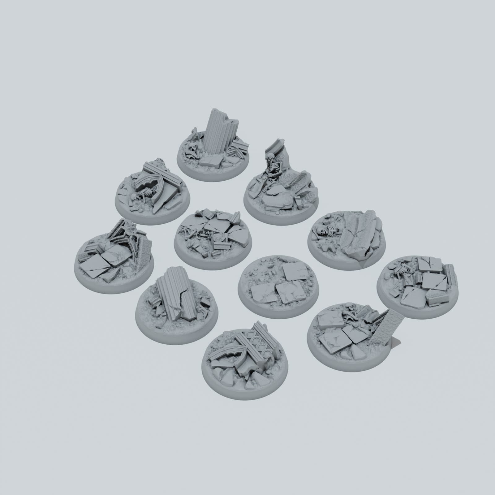 Defeated City Texture Bases - Unpainted Resin thumbnail
