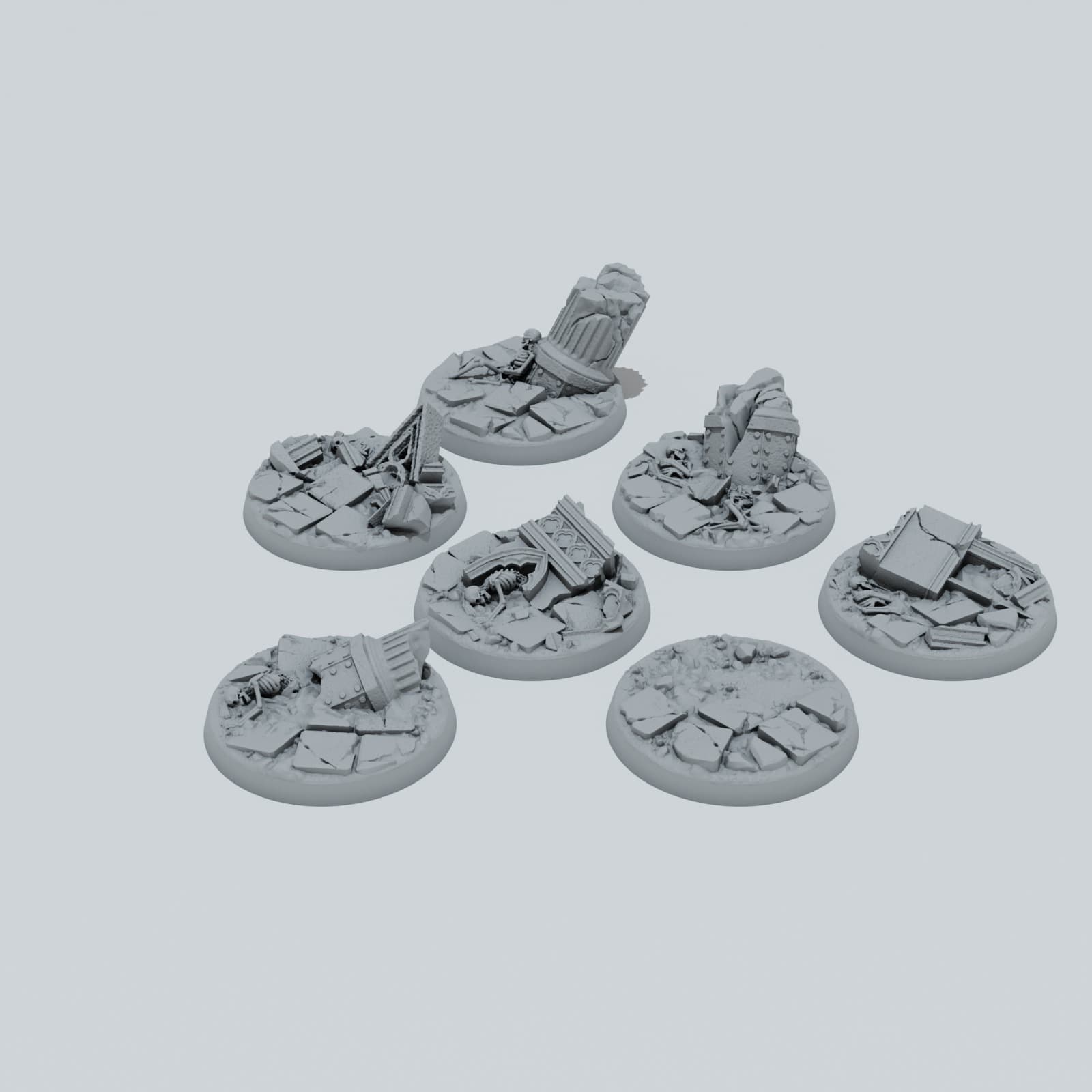 Defeated City Texture Bases - Unpainted Resin thumbnail