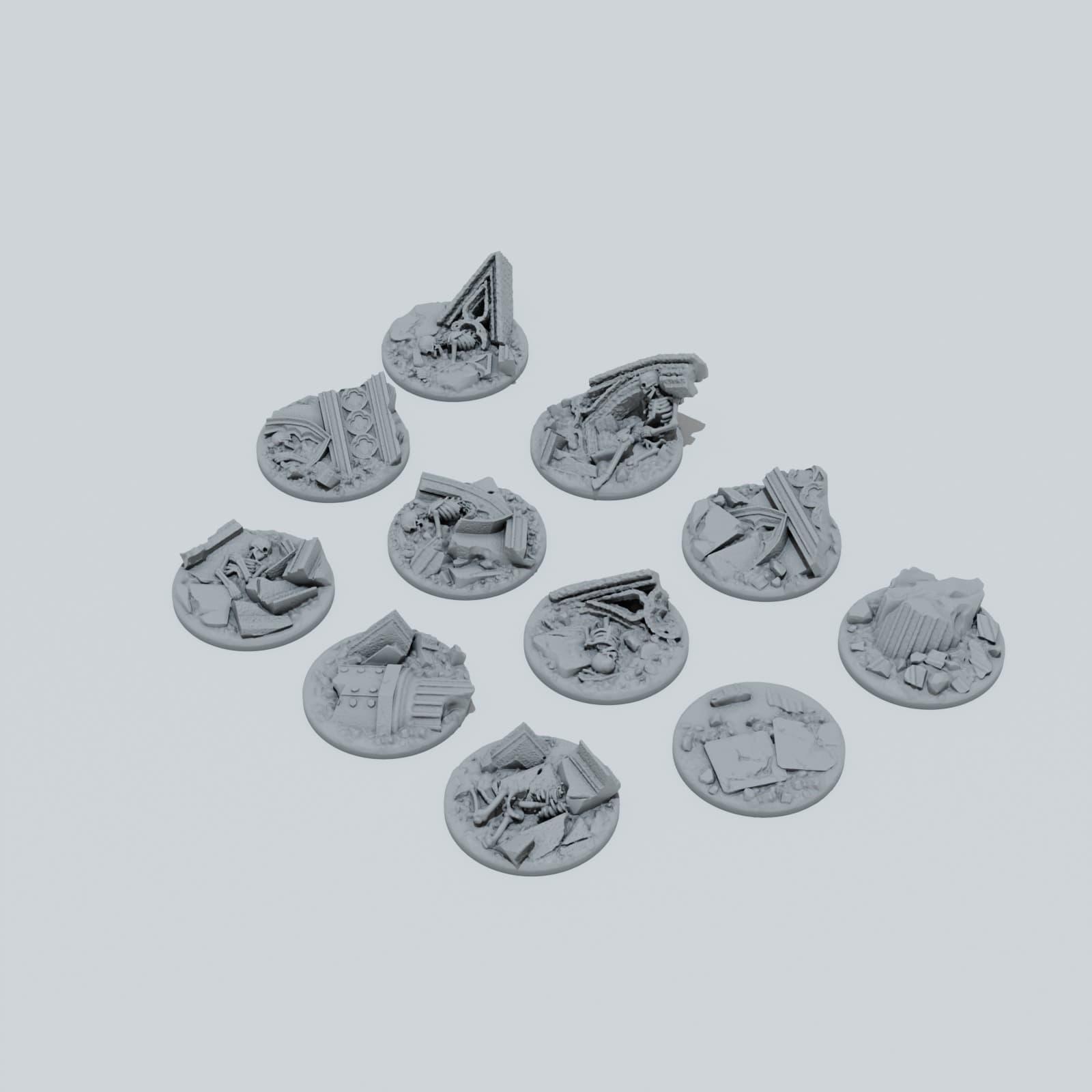 Defeated City Toppers - Unpainted Resin thumbnail