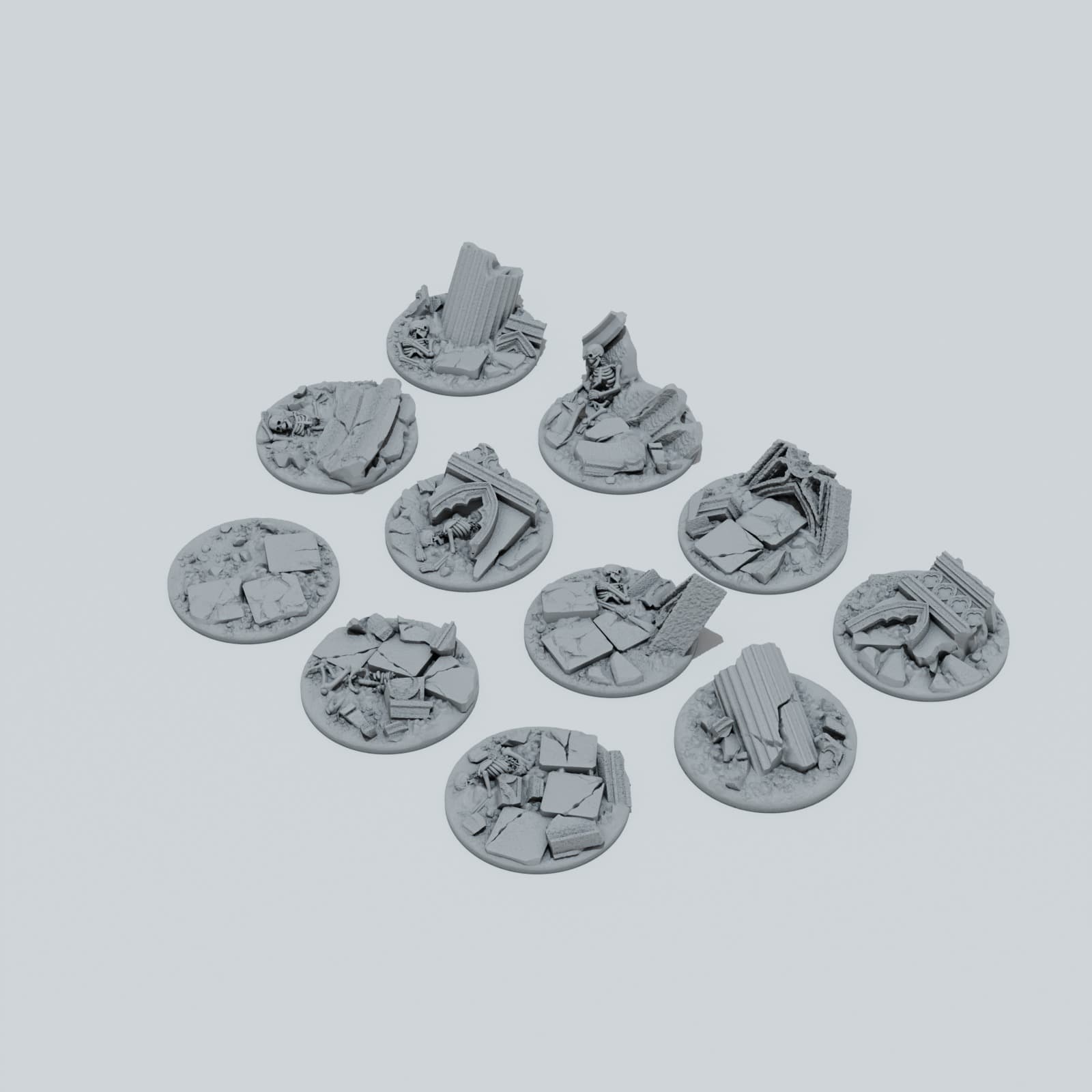 Defeated City Toppers - Unpainted Resin thumbnail