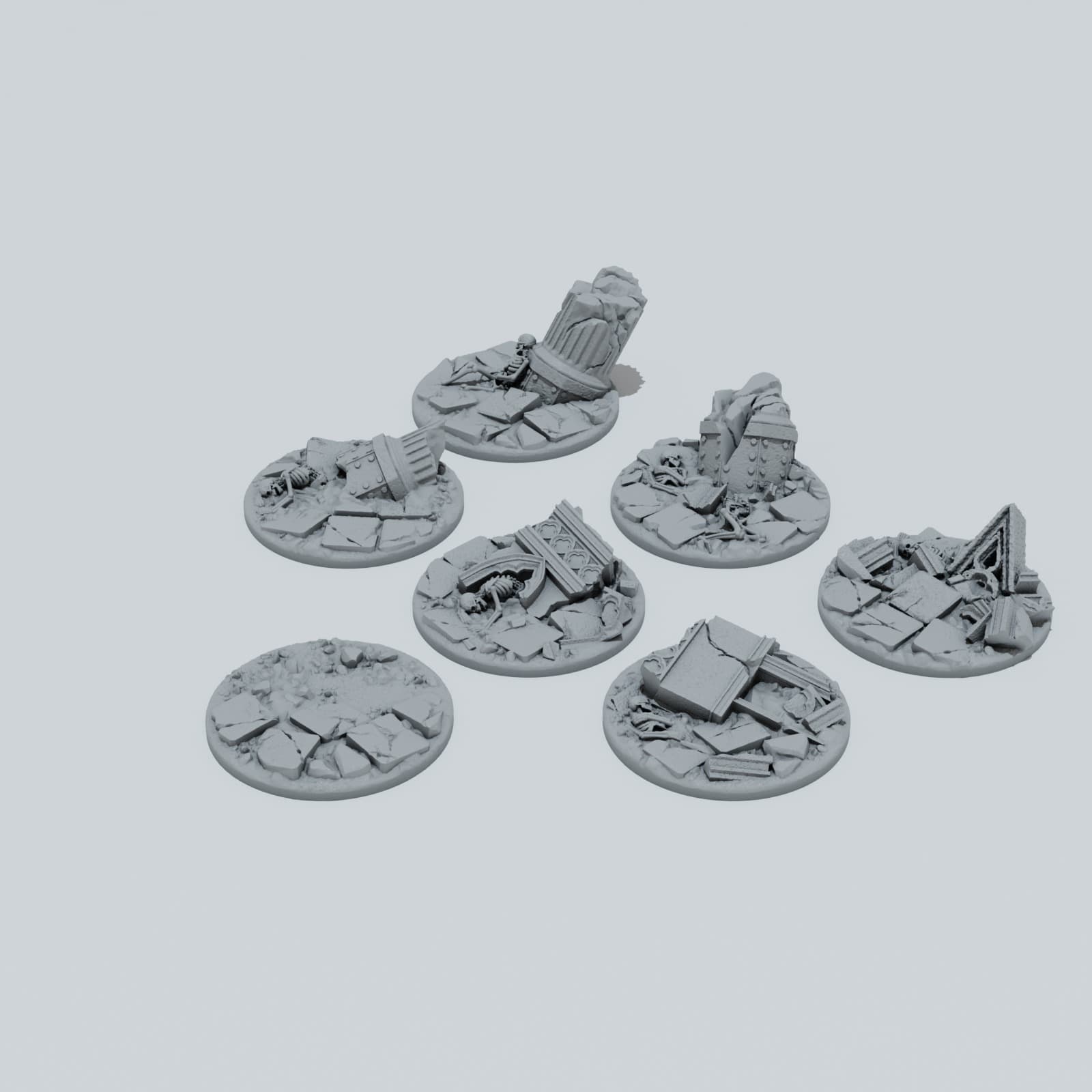 Defeated City Toppers - Unpainted Resin thumbnail