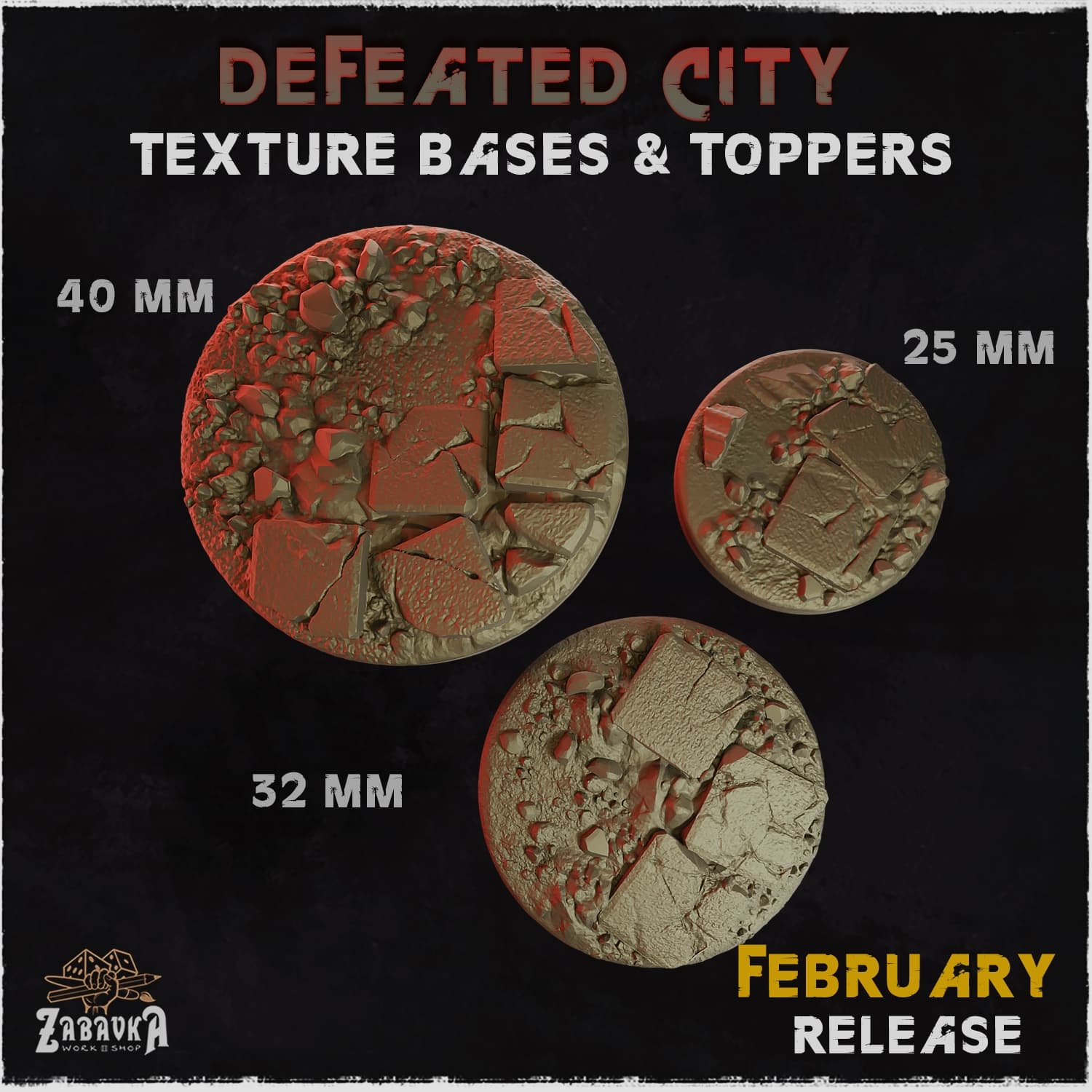 Defeated City Toppers - Unpainted Resin thumbnail