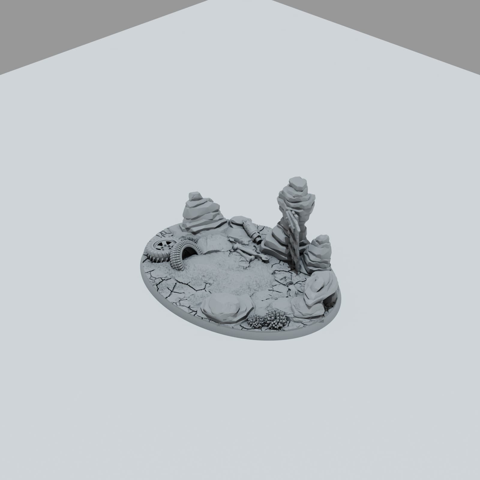 Desert Scrap Metal Texture Bases - Unpainted Resin thumbnail