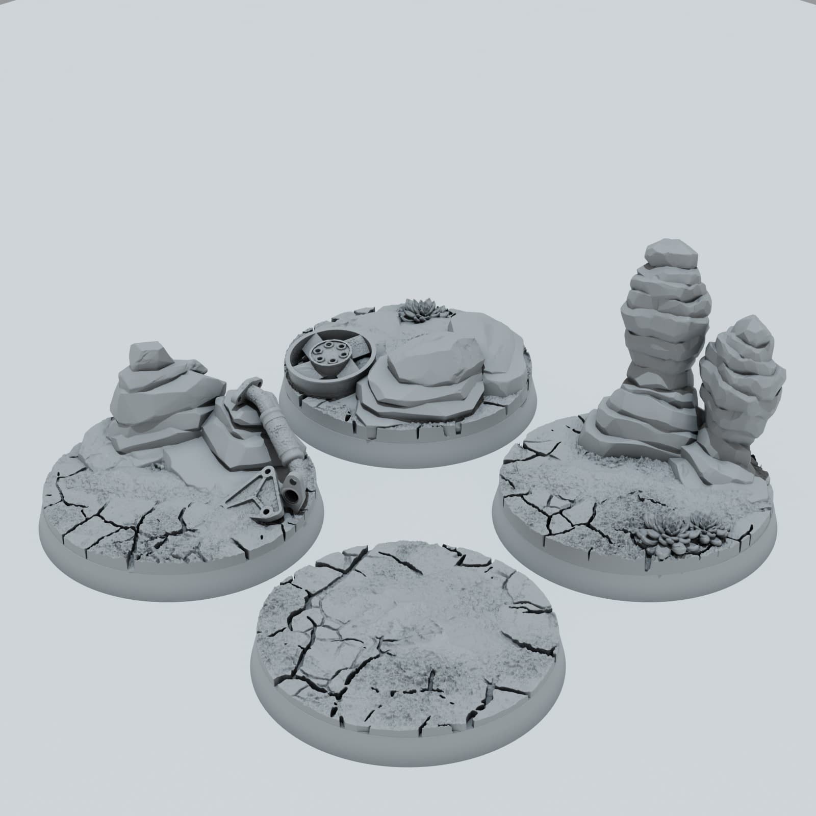 Desert Scrap Metal Texture Bases - Unpainted Resin thumbnail