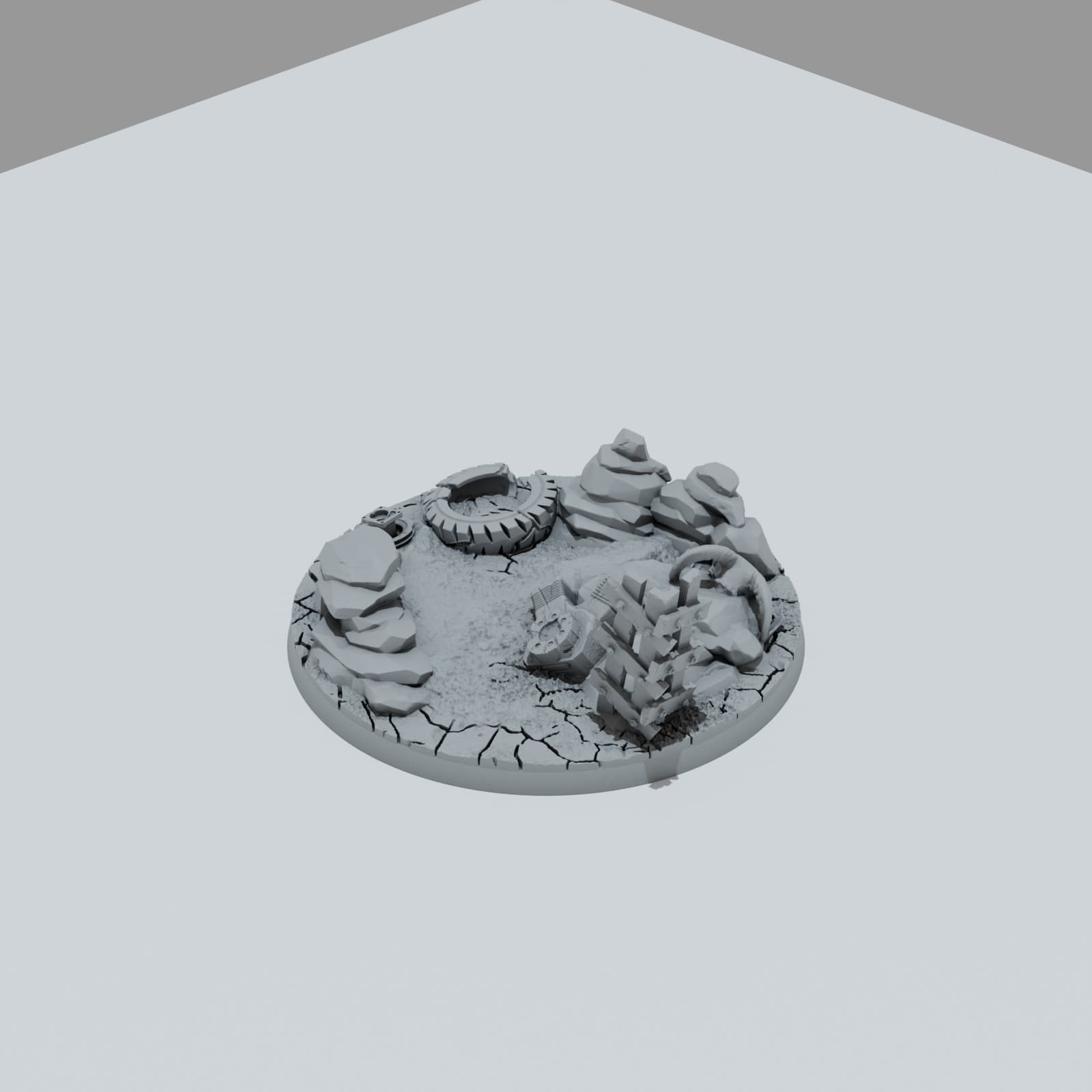 Desert Scrap Metal Texture Bases - Unpainted Resin thumbnail