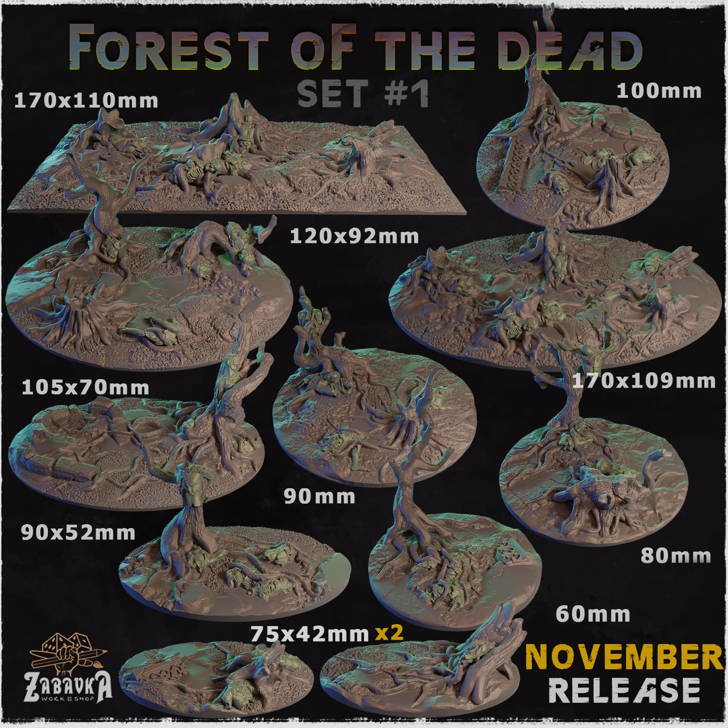 Forest of the Dead Texture Bases - Unpainted Resin thumbnail