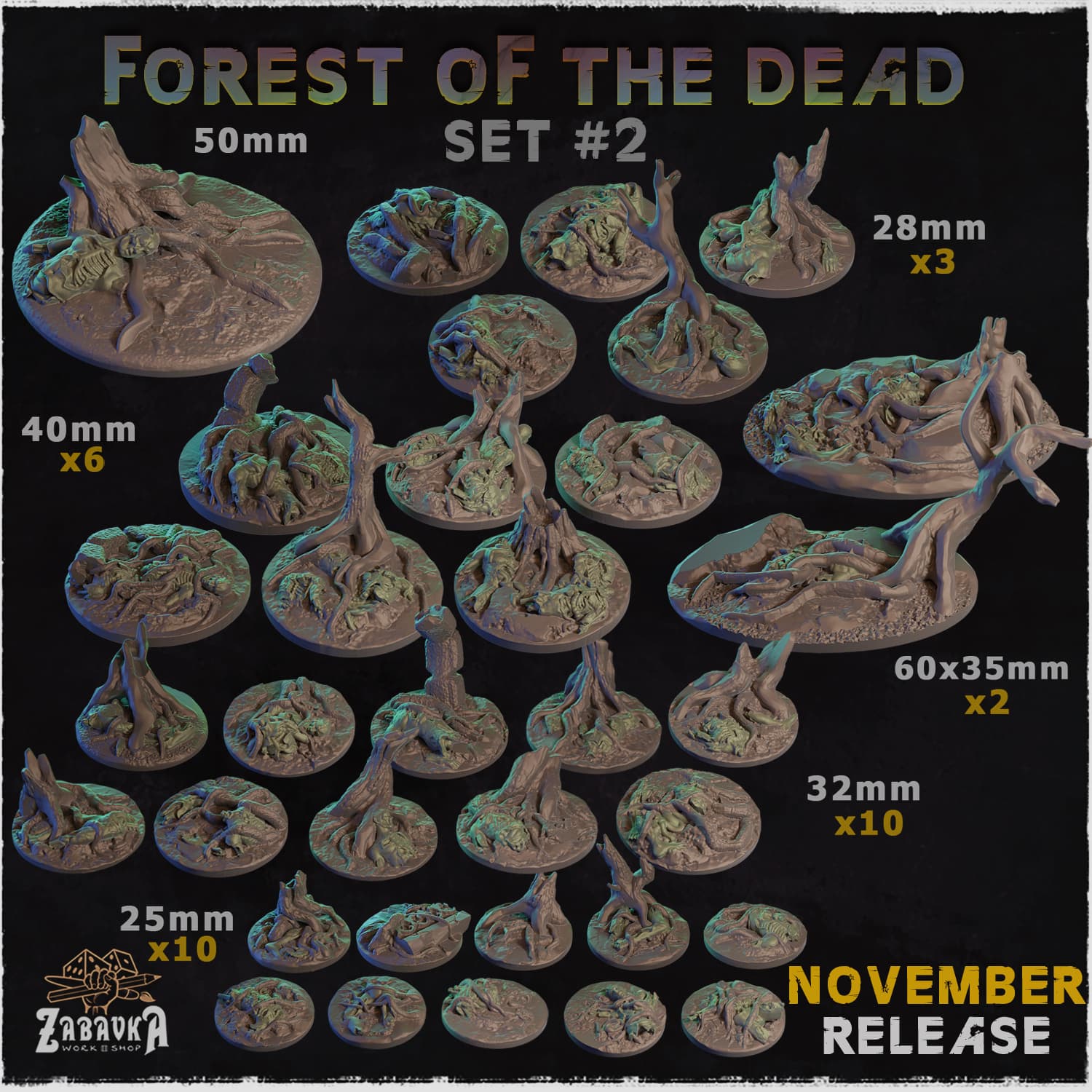 Forest of the Dead Toppers - Unpainted Resin thumbnail