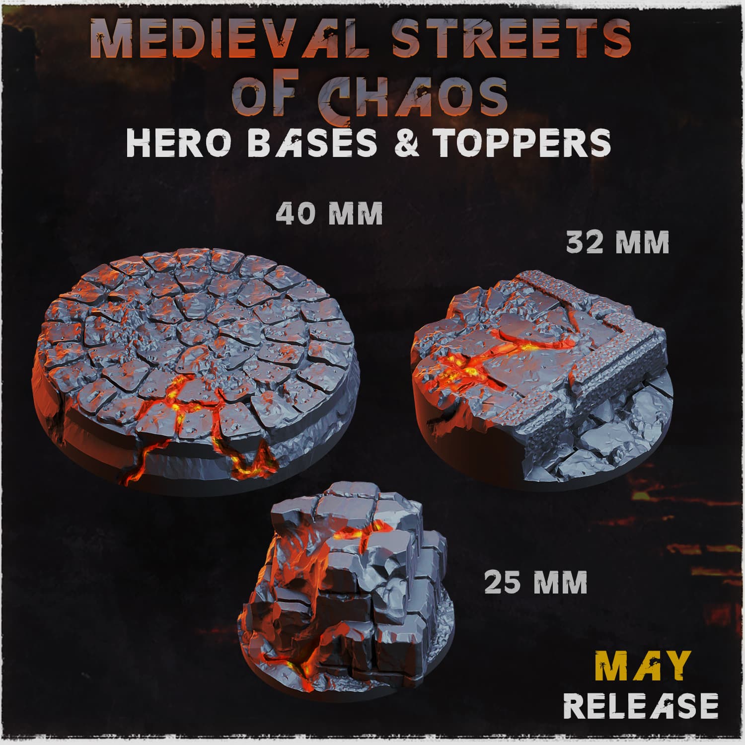 Medieval Streets of Chaos Hero Bases - Unpainted Resin thumbnail
