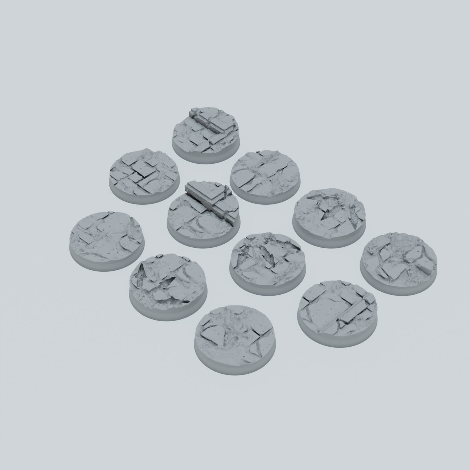 Medieval Streets of Chaos Texture Bases - Unpainted Resin thumbnail
