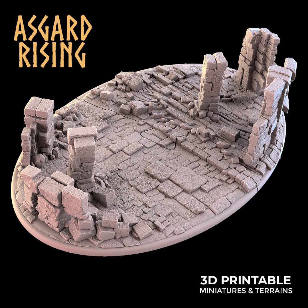 Ruins Theme Bases - Unpainted Resin thumbnail