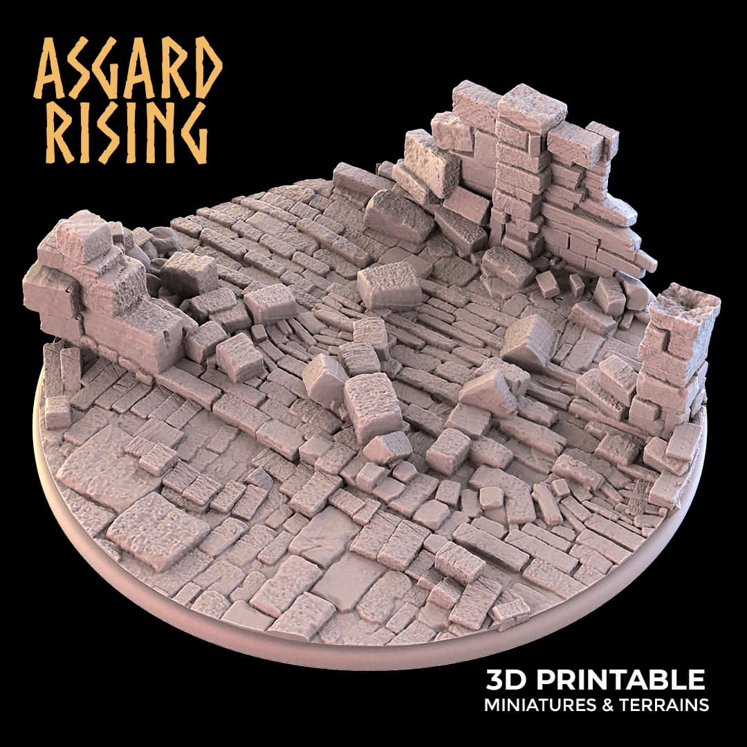 Ruins Theme Bases - Unpainted Resin thumbnail