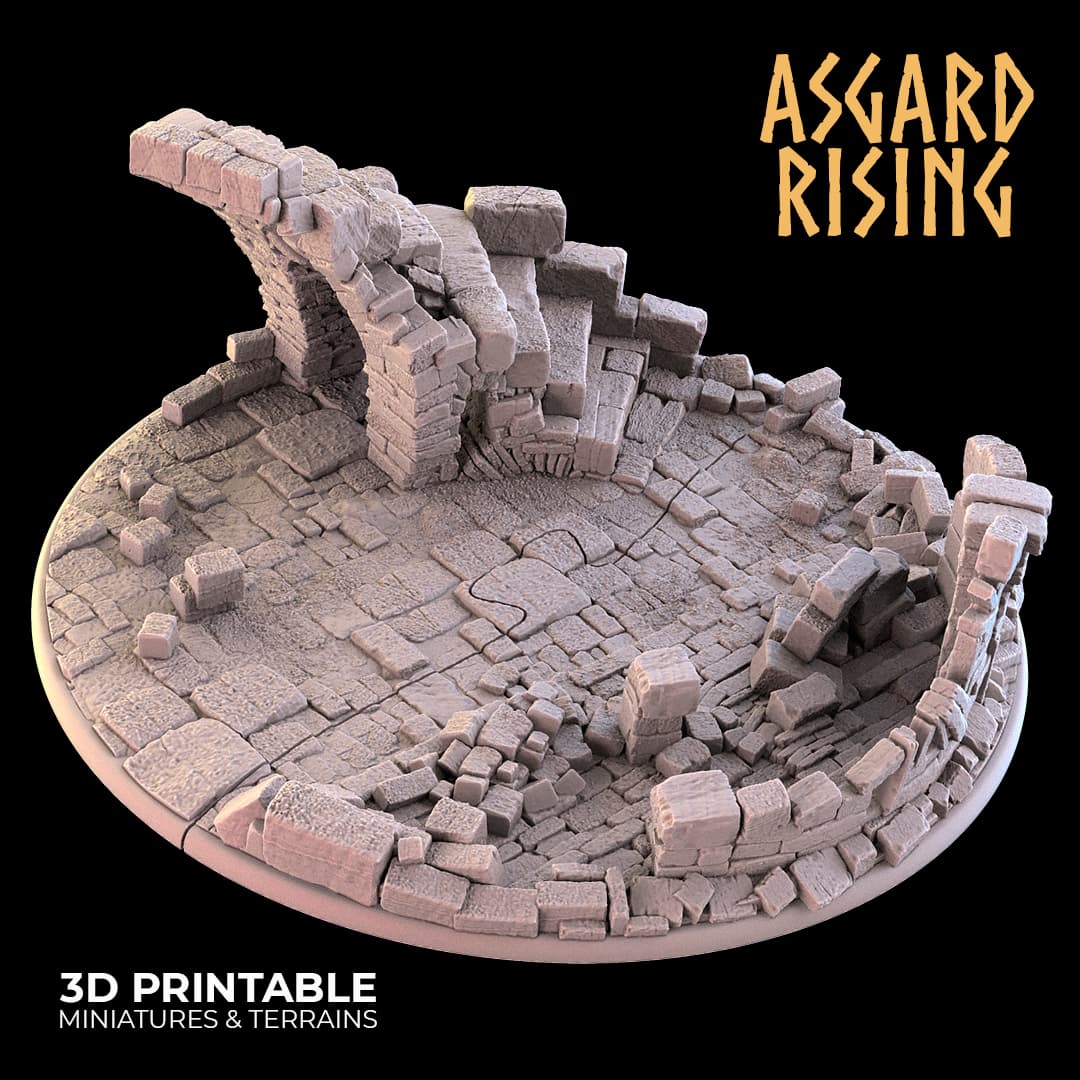 Ruins Theme Bases - Unpainted Resin thumbnail