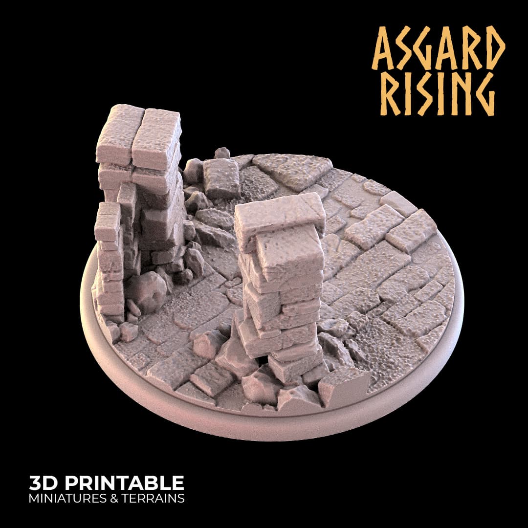 Ruins Theme Bases - Unpainted Resin thumbnail