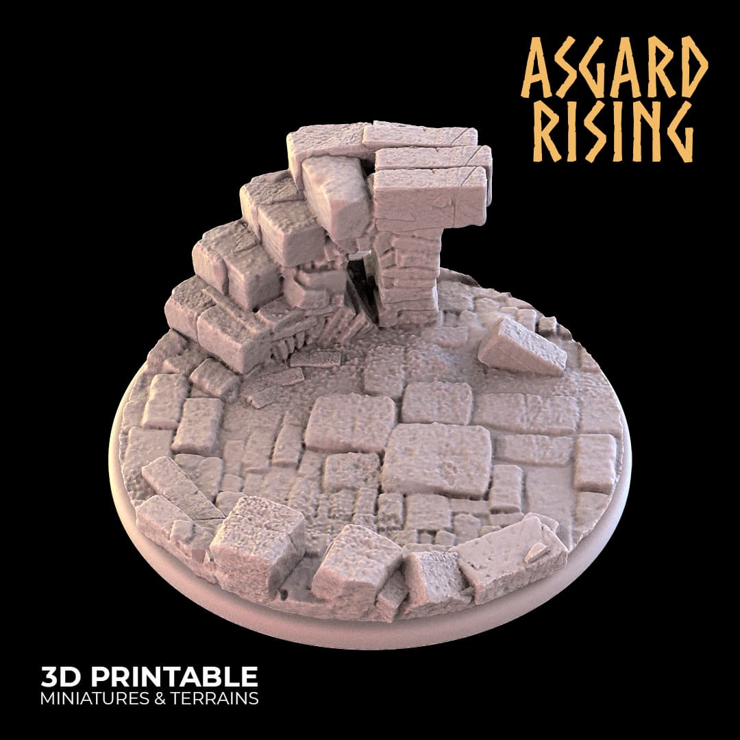 Ruins Theme Bases - Unpainted Resin thumbnail