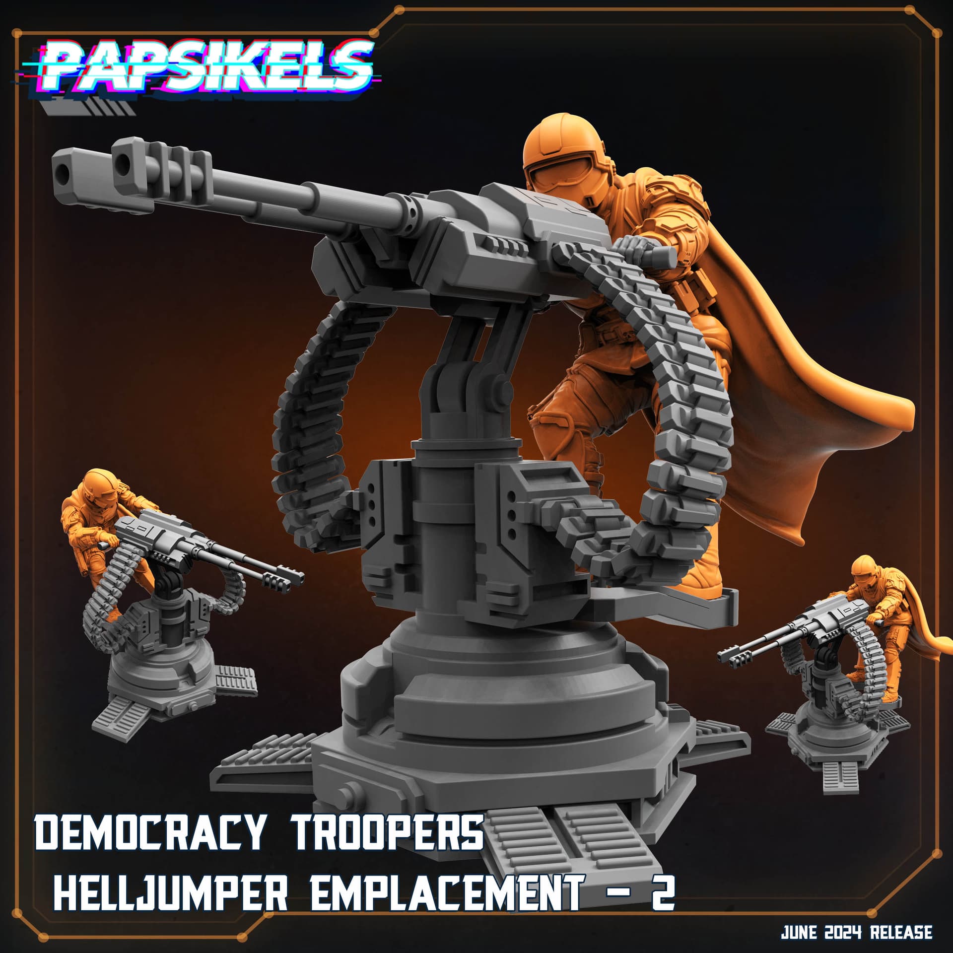 Democracy Troopers Helljumper Emplacement 2 - Unpainted Resin thumbnail