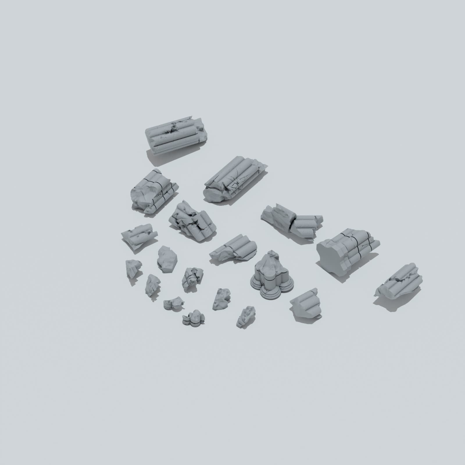 Ruined Empire City Basing Bits - Unpainted Resin thumbnail