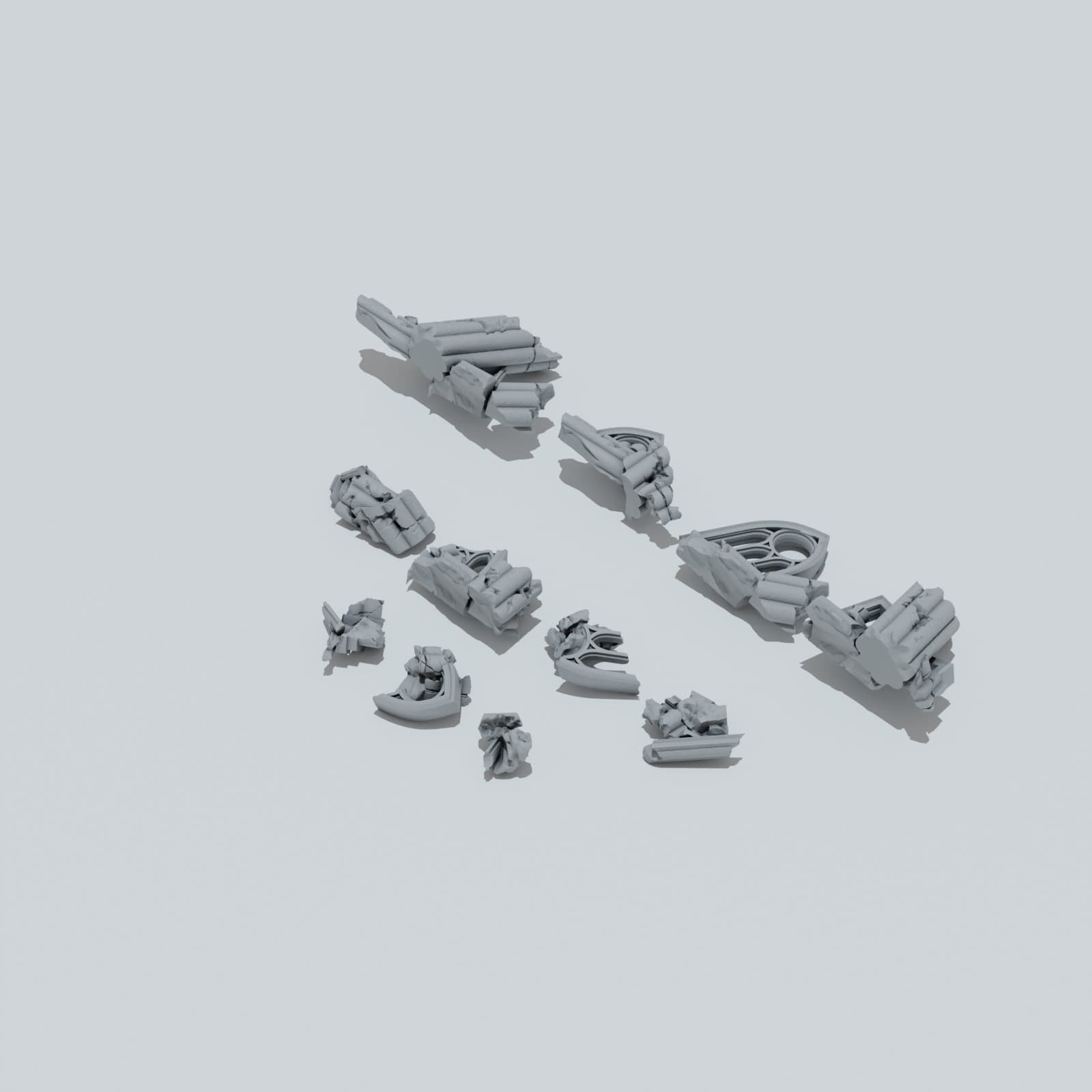 Ruined Empire City Ruins - Unpainted Resin thumbnail