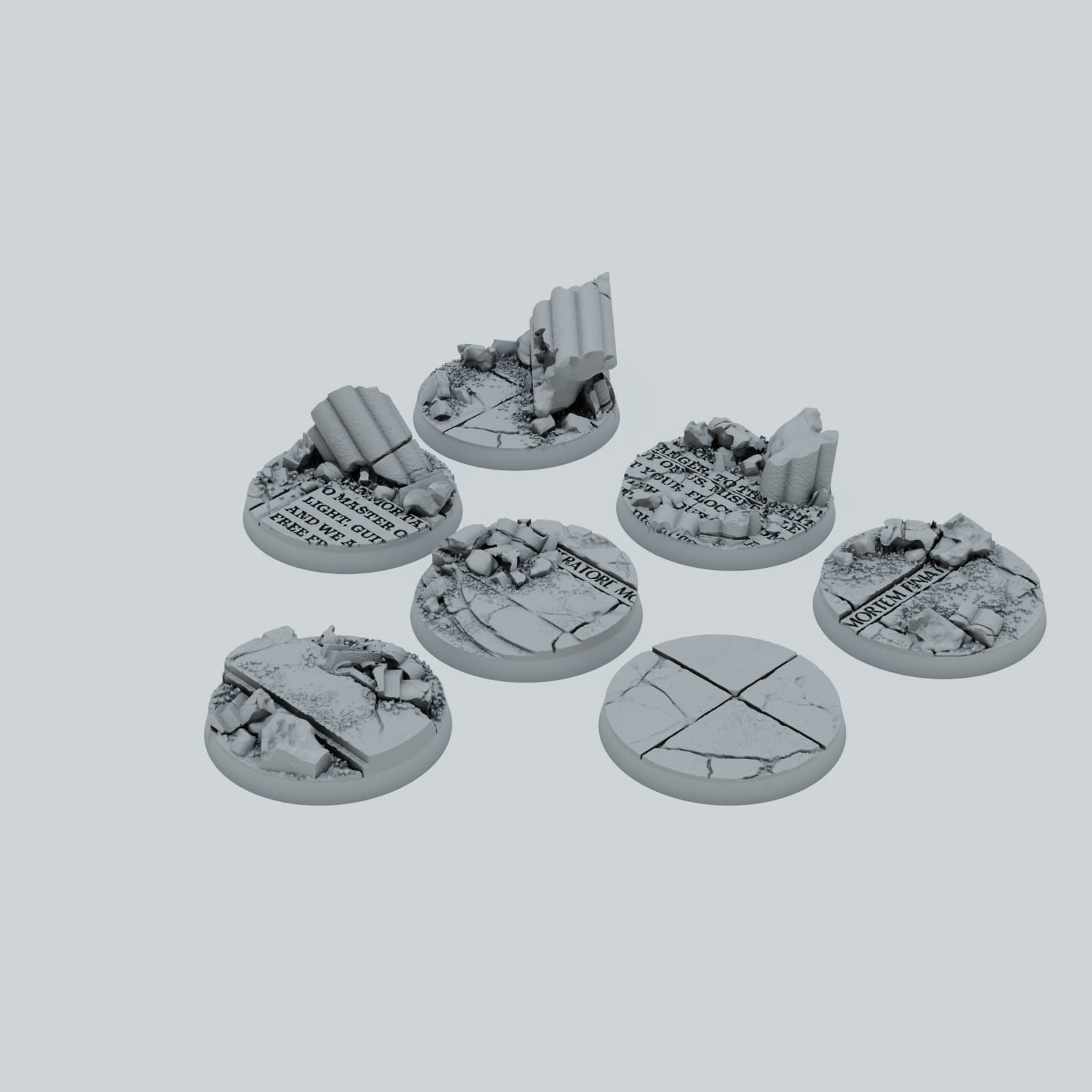 Ruined Empire City Texture Bases - Unpainted Resin thumbnail