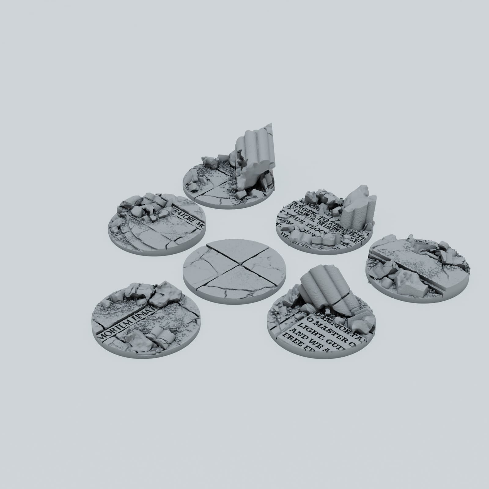Ruined Empire City Toppers - Unpainted Resin thumbnail