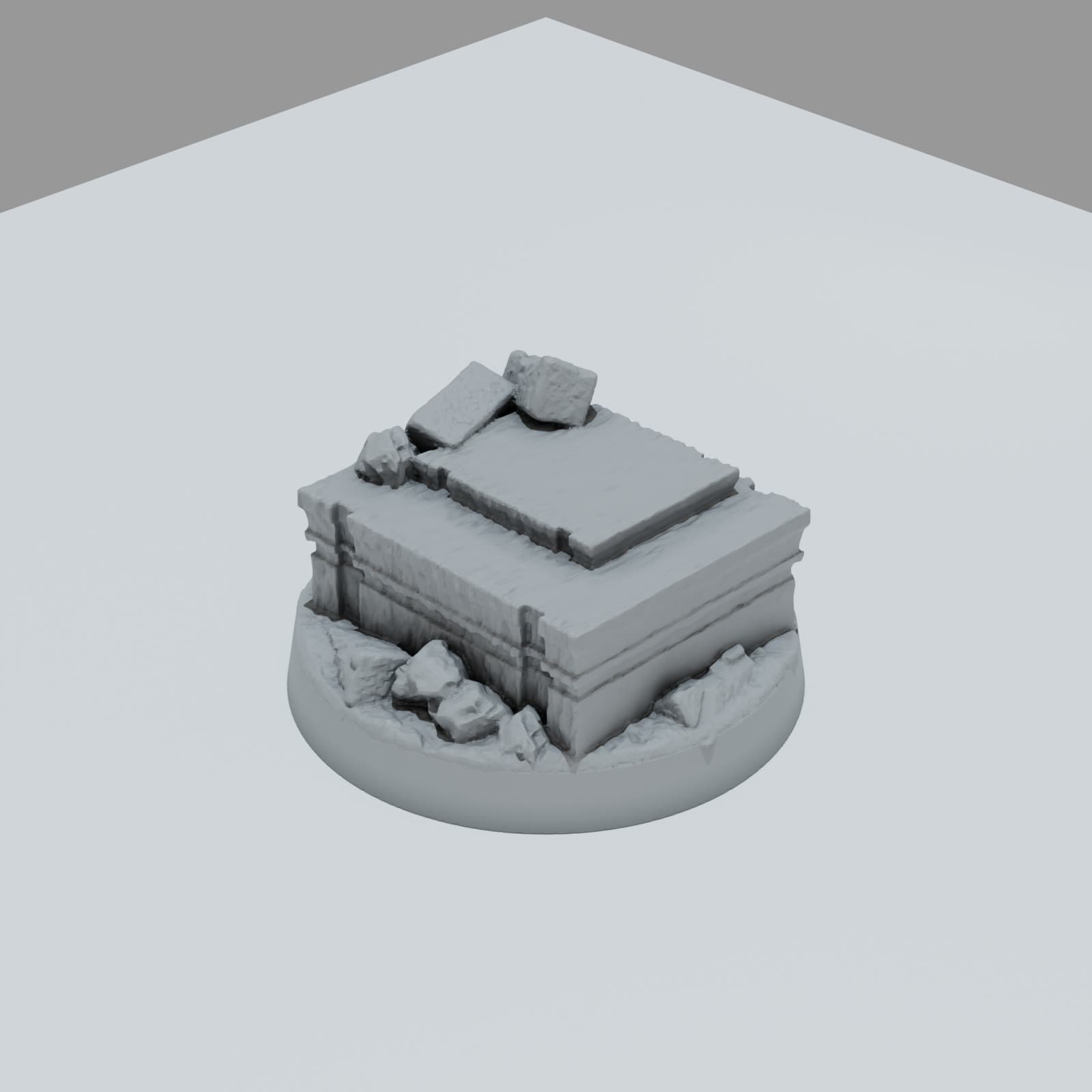 Ruined Gothic Castle Hero Bases - Unpainted Resin thumbnail