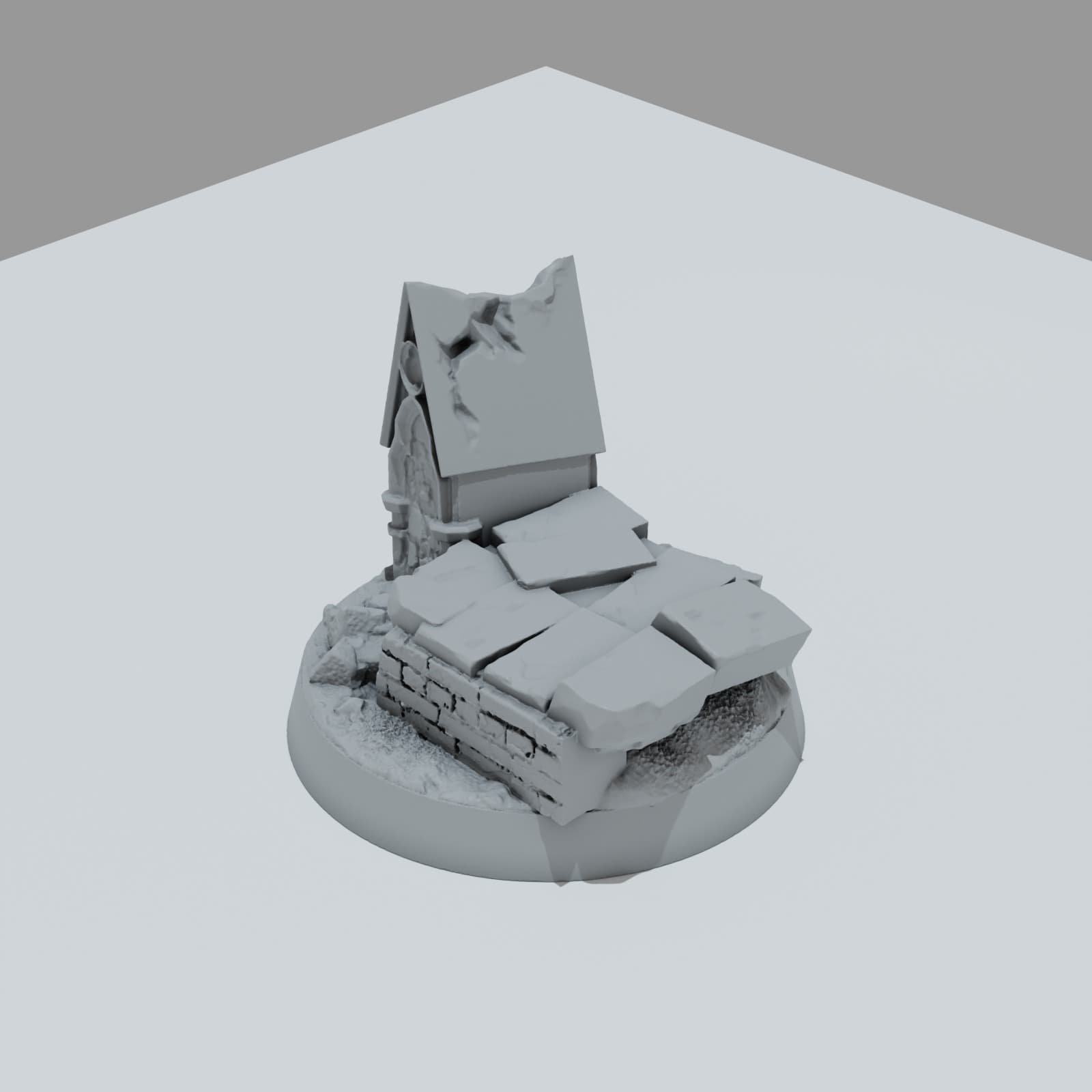 Ruined Gothic Castle Hero Bases - Unpainted Resin thumbnail