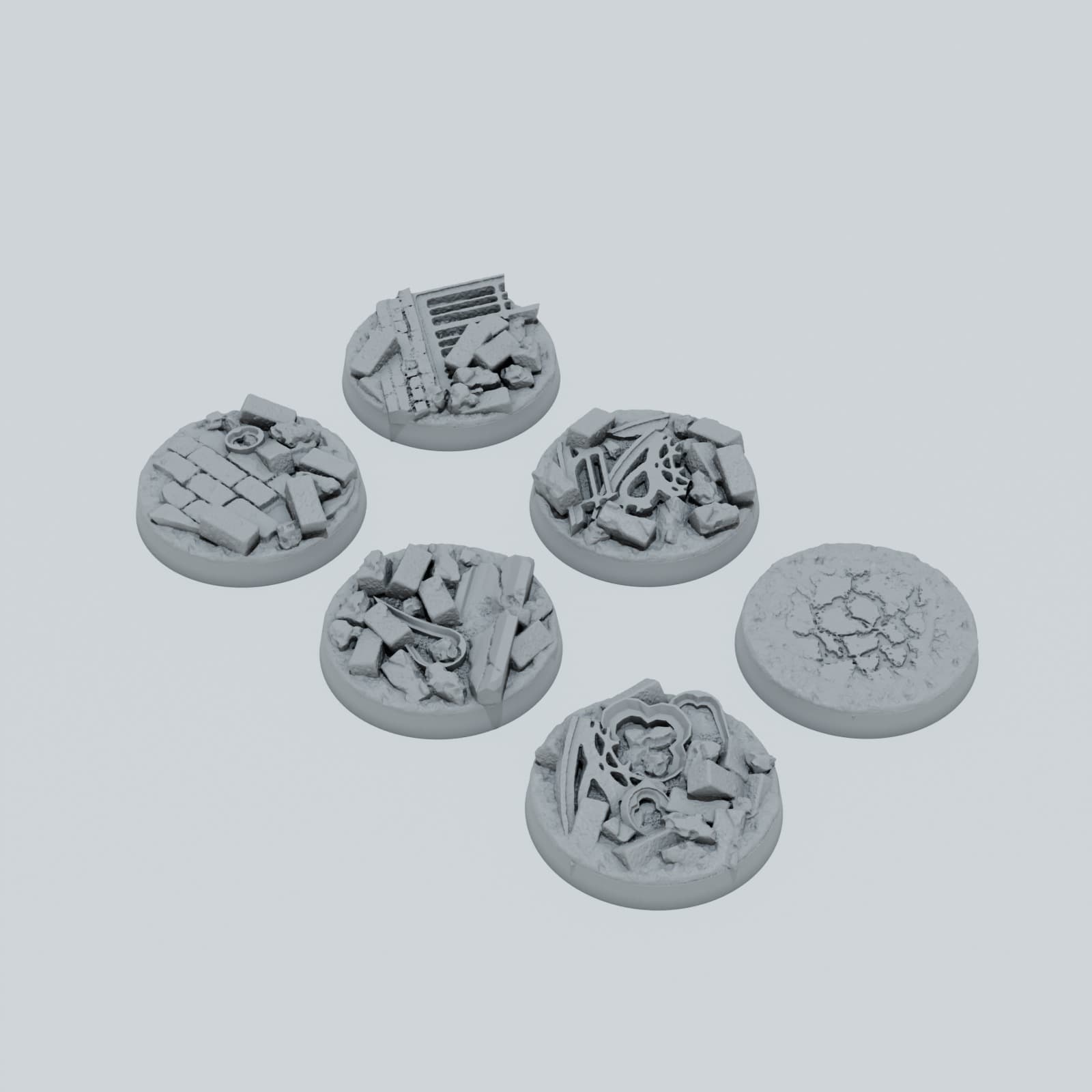Ruined Gothic Castle Texture Bases - Unpainted Resin thumbnail
