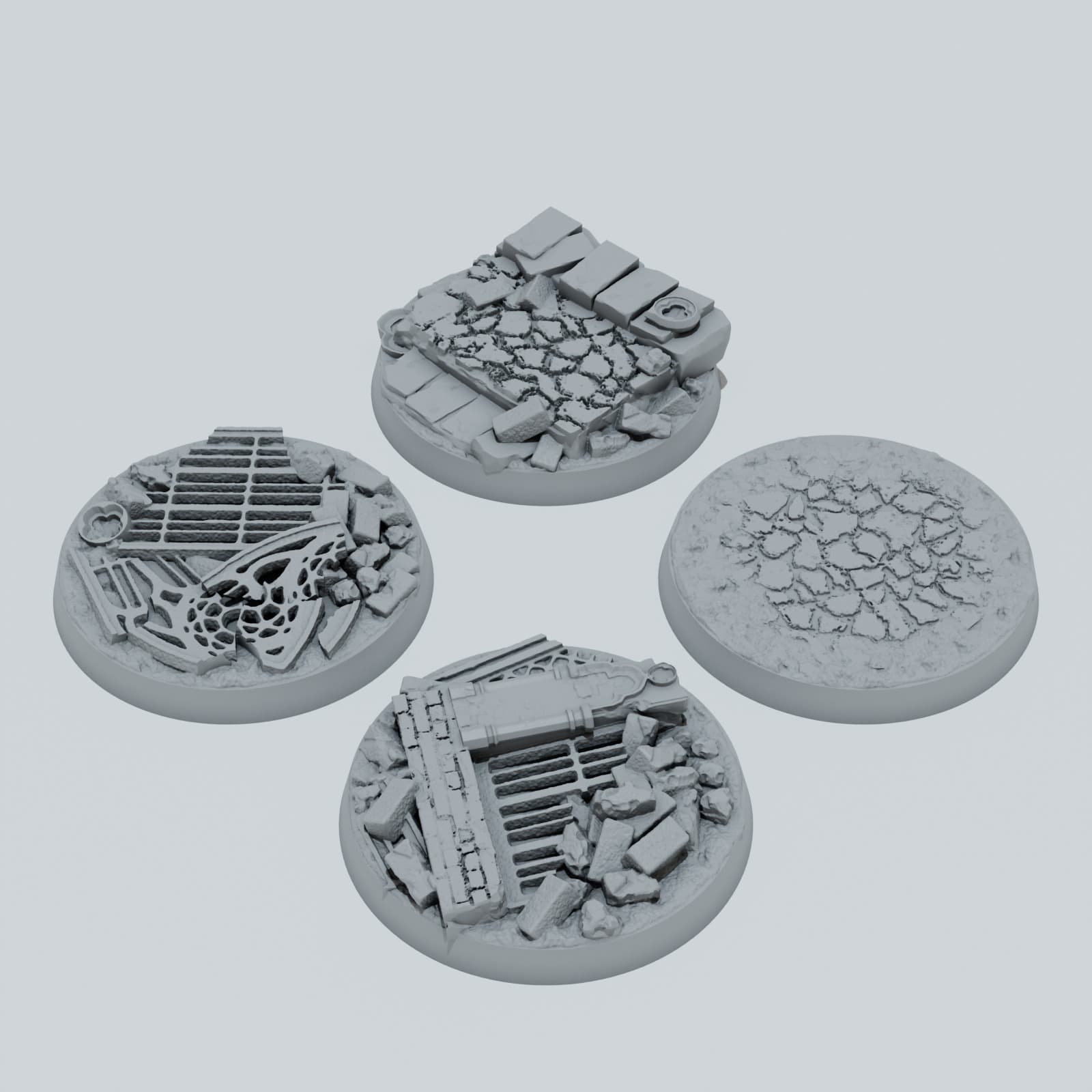 Ruined Gothic Castle Texture Bases - Unpainted Resin thumbnail