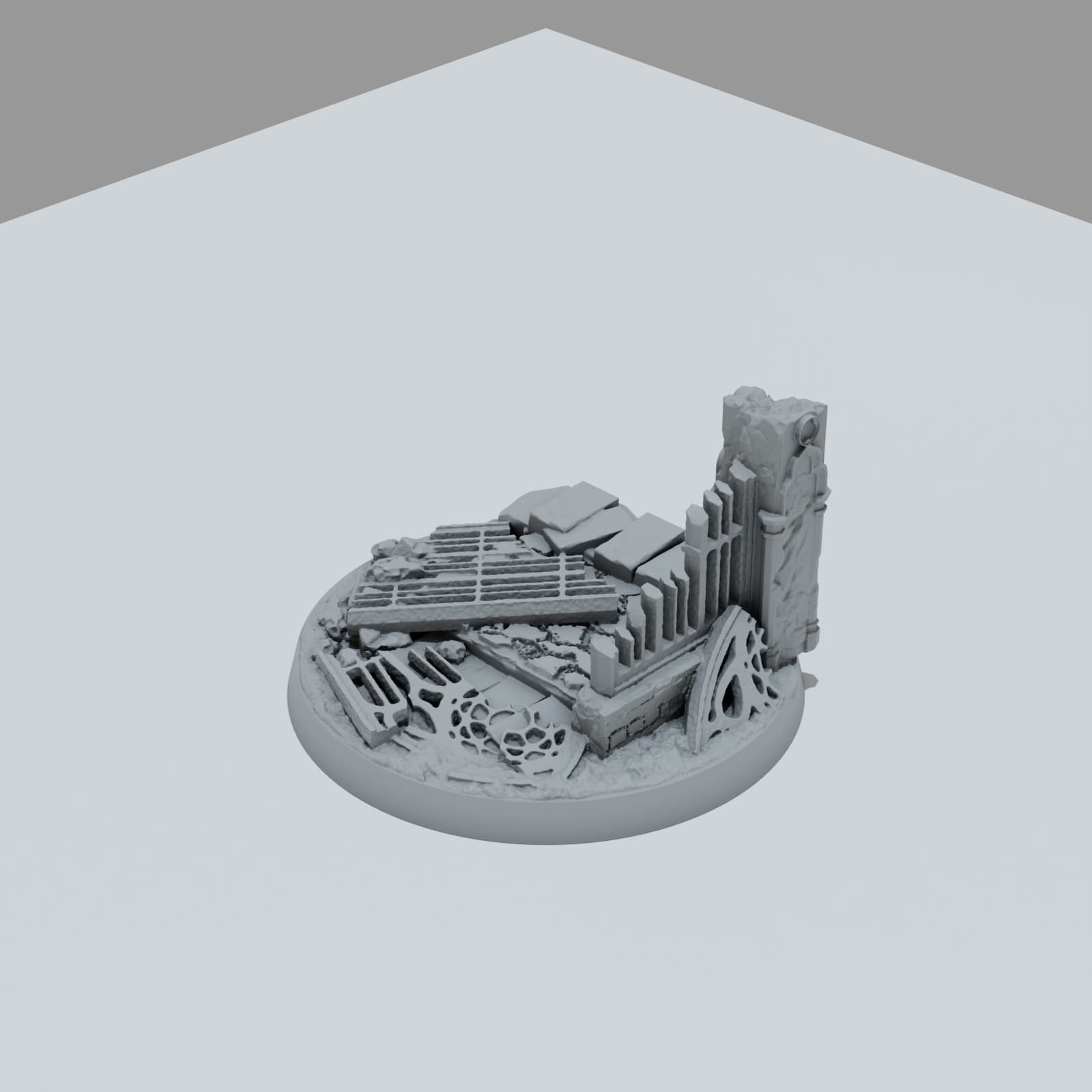 Ruined Gothic Castle Texture Bases - Unpainted Resin thumbnail
