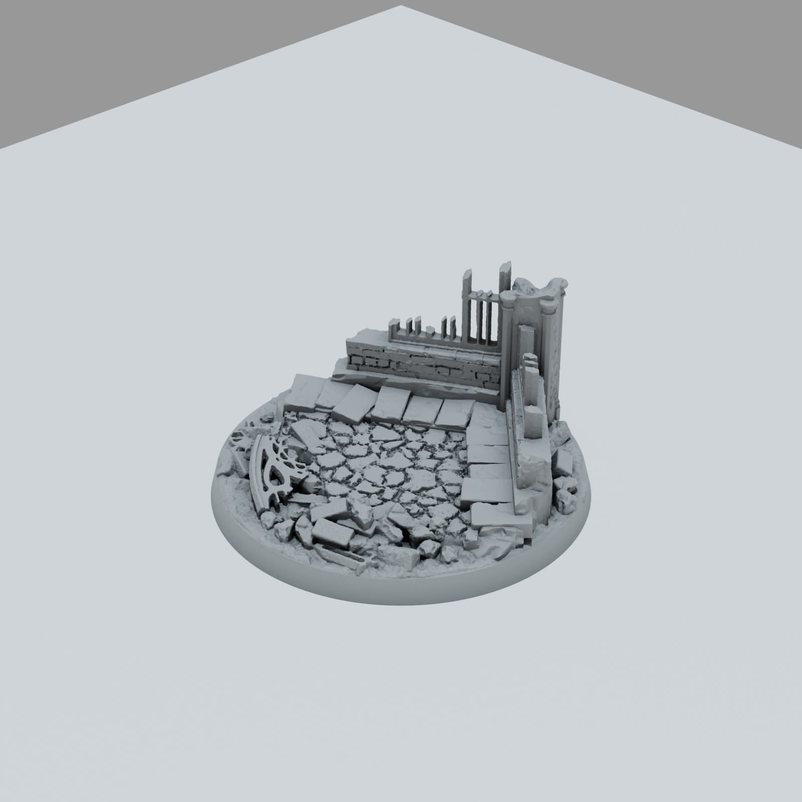 Ruined Gothic Castle Texture Bases - Unpainted Resin thumbnail