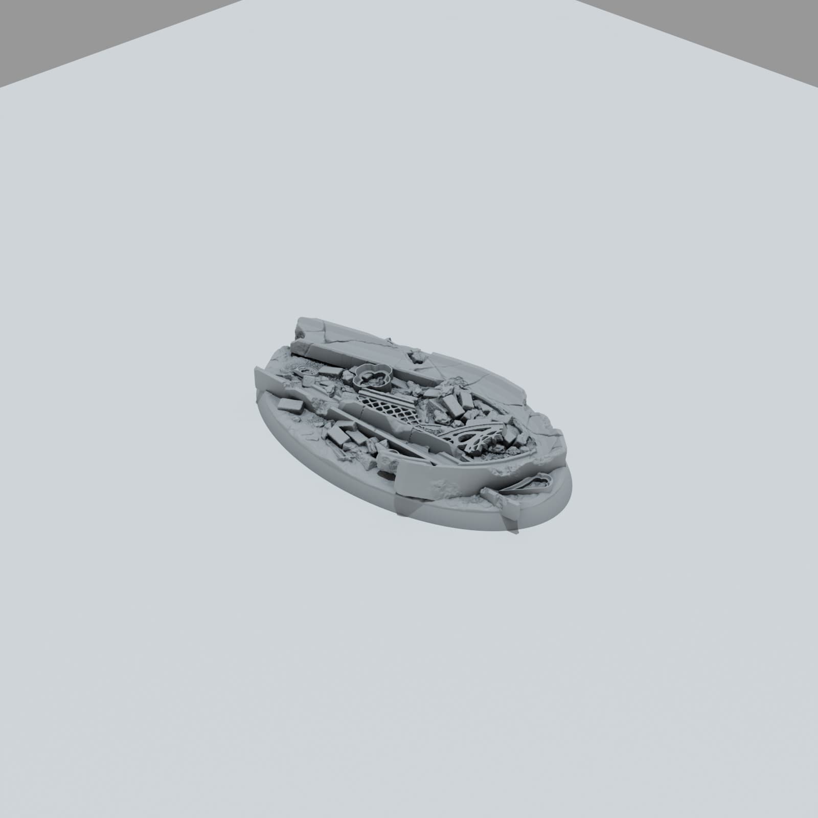 Ruined Gothic Castle Texture Bases - Unpainted Resin thumbnail