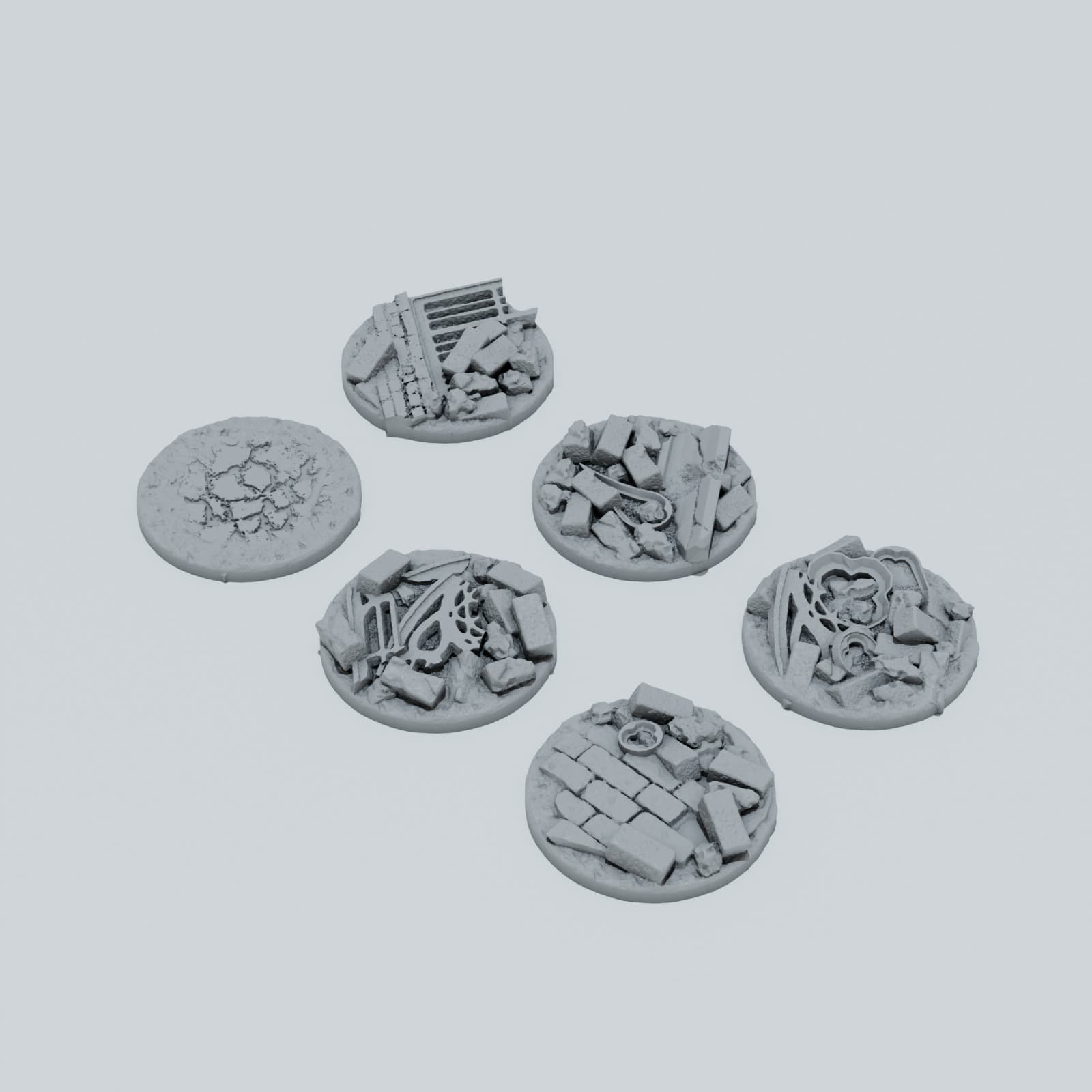 Ruined Gothic Castle Toppers - Unpainted Resin thumbnail