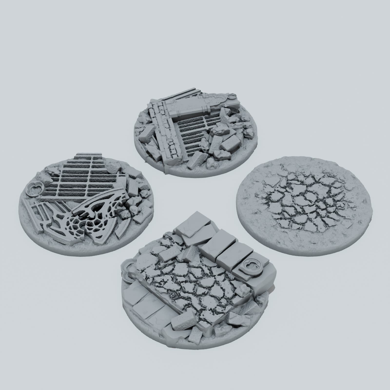 Ruined Gothic Castle Toppers - Unpainted Resin thumbnail