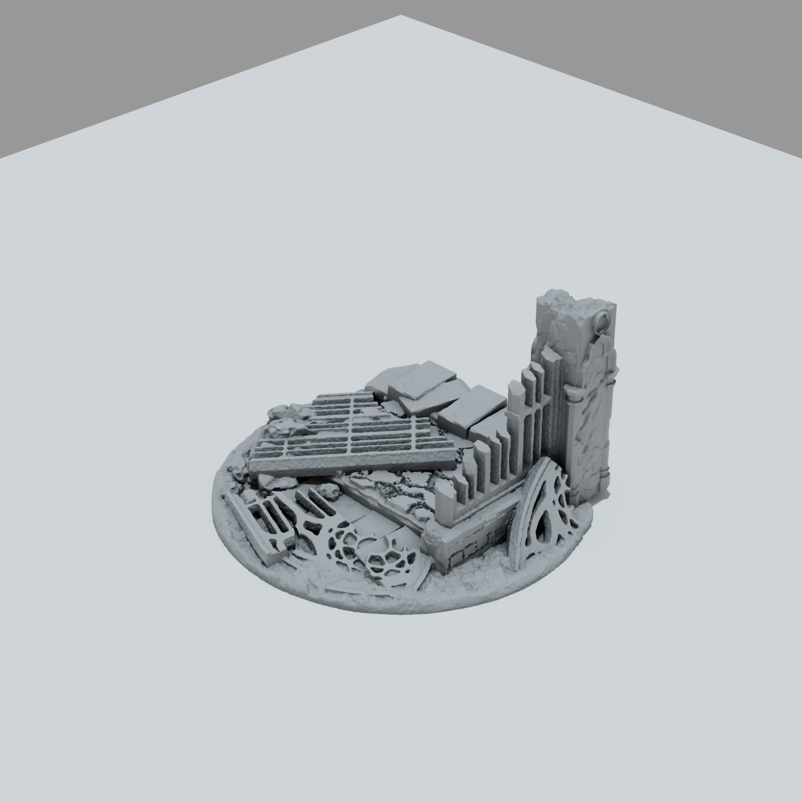 Ruined Gothic Castle Toppers - Unpainted Resin thumbnail