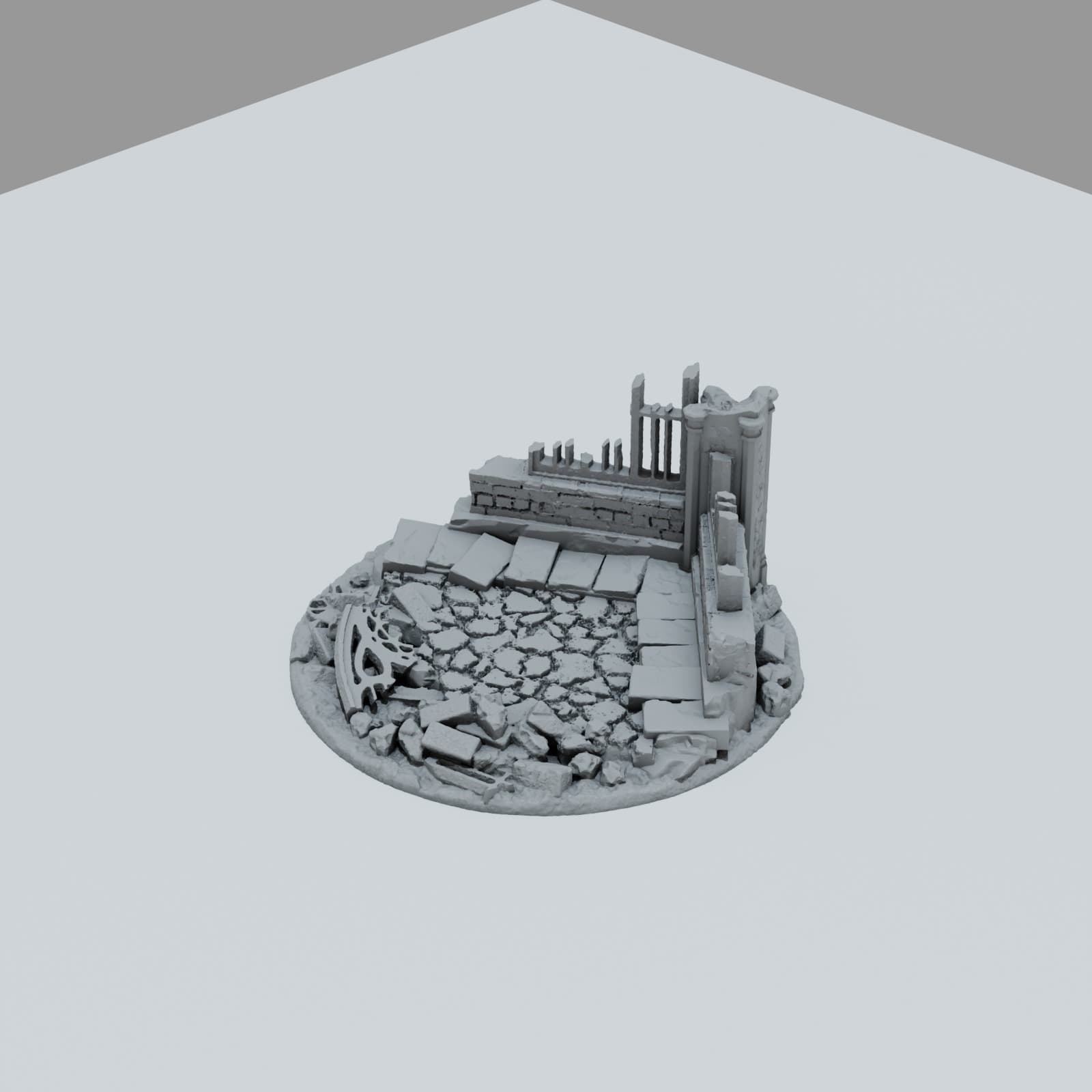 Ruined Gothic Castle Toppers - Unpainted Resin thumbnail