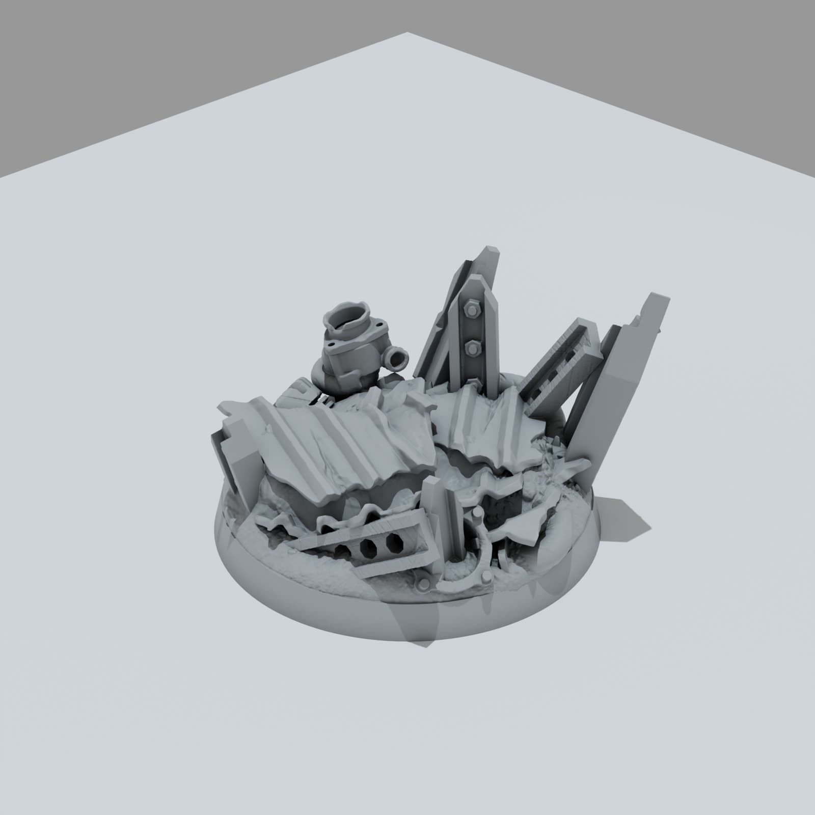 Scrap Metal Hero Bases - Unpainted Resin thumbnail