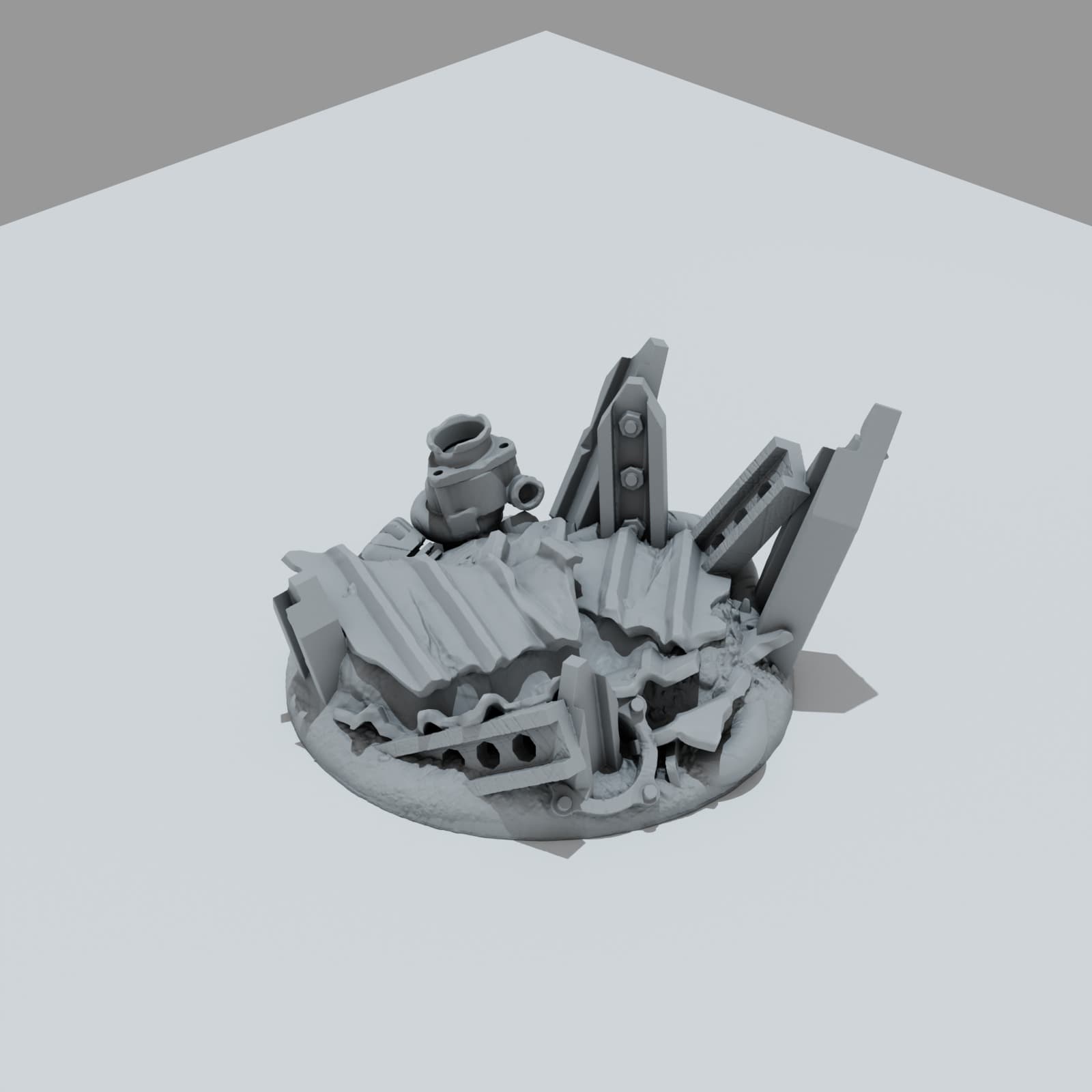 Scrap Metal Hero Bases - Unpainted Resin thumbnail