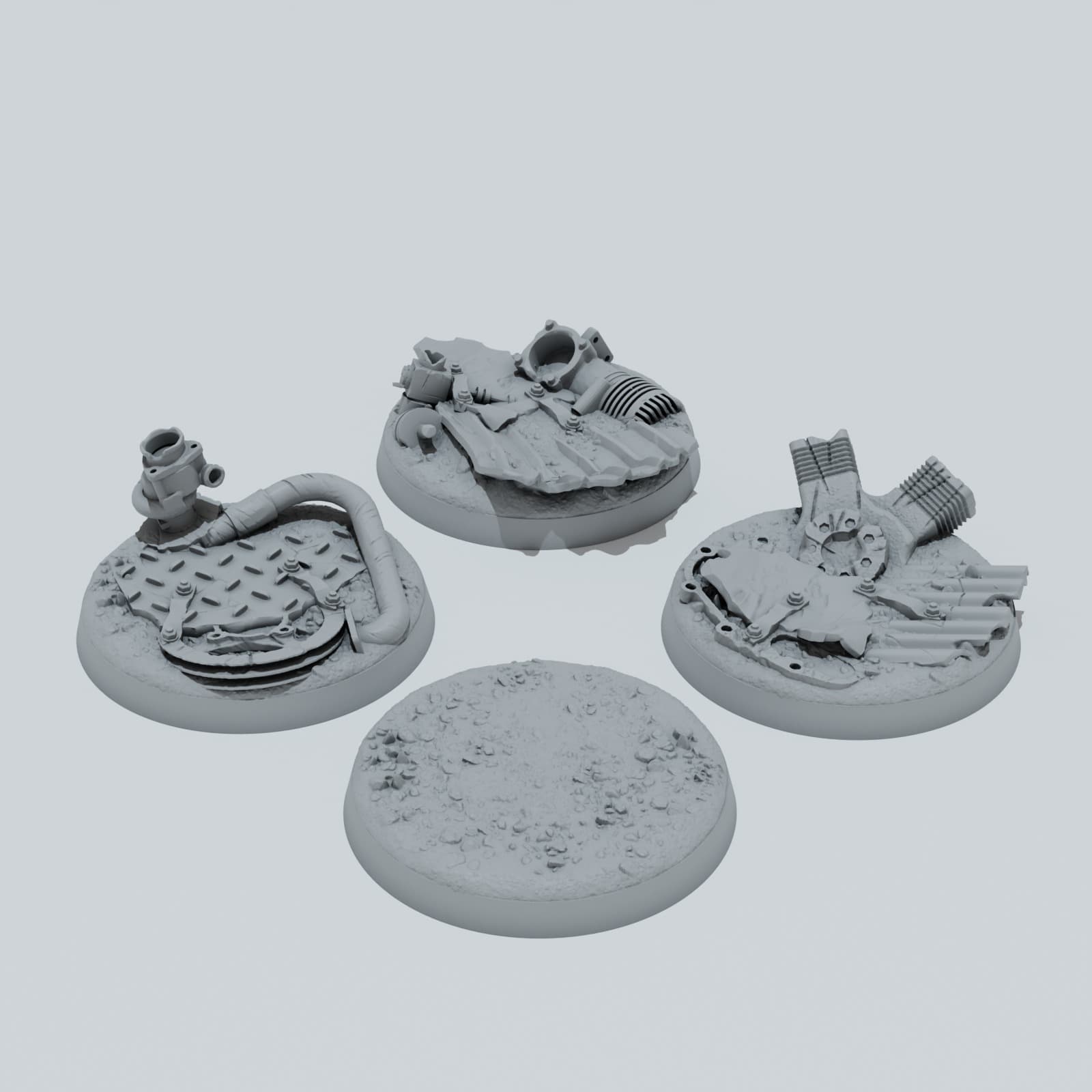 Scrap Metal Texture Bases - Unpainted Resin thumbnail