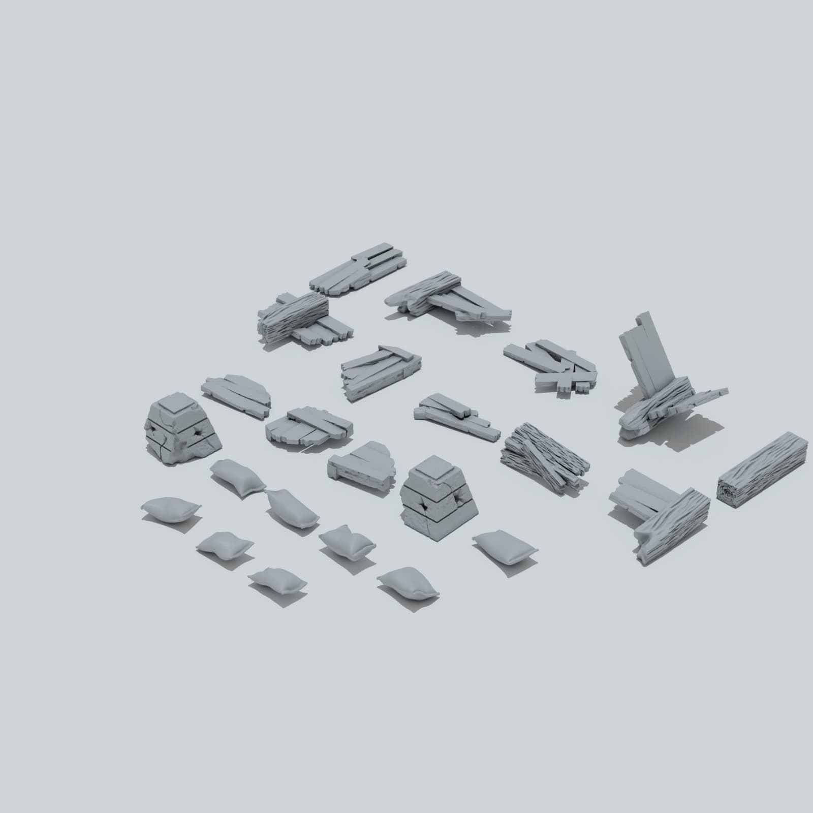 Trench Warfare Basing Bits - Unpainted Resin thumbnail