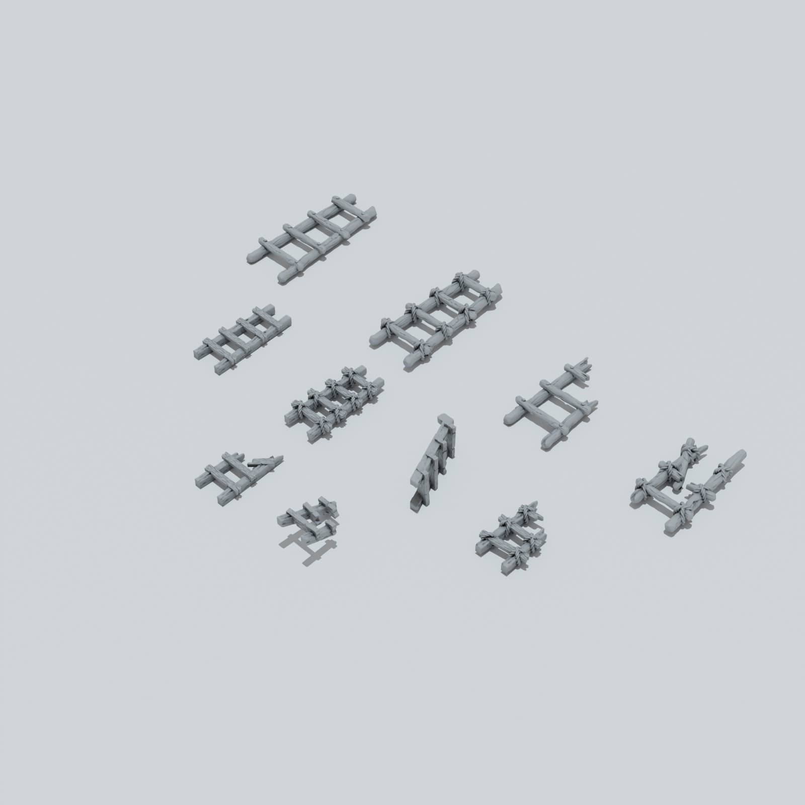 Trench Warfare Old Wooden Stairs - Unpainted Resin thumbnail