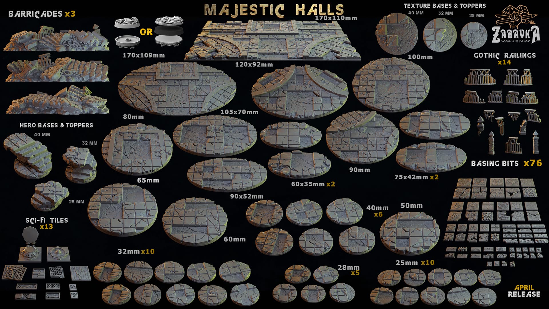 Majestic Halls Gothic Railings - Unpainted Resin thumbnail