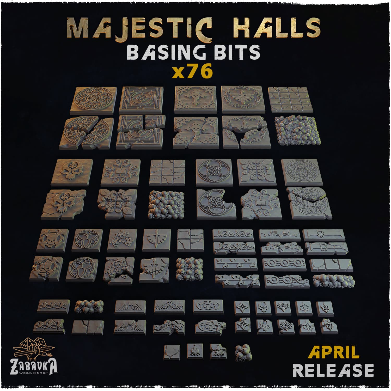 Majestic Halls Basing Bits - Unpainted Resin thumbnail