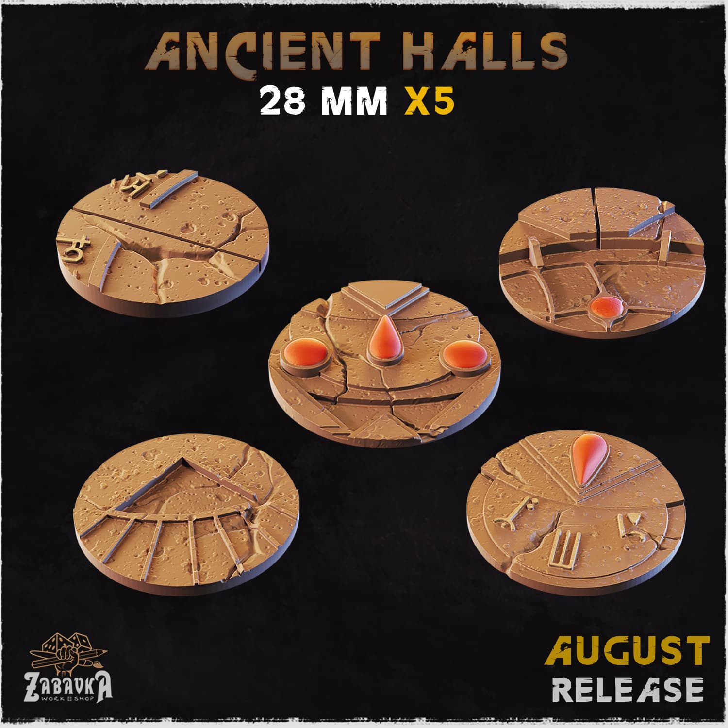 Ancient Halls Bases & Toppers - Unpainted Resin thumbnail