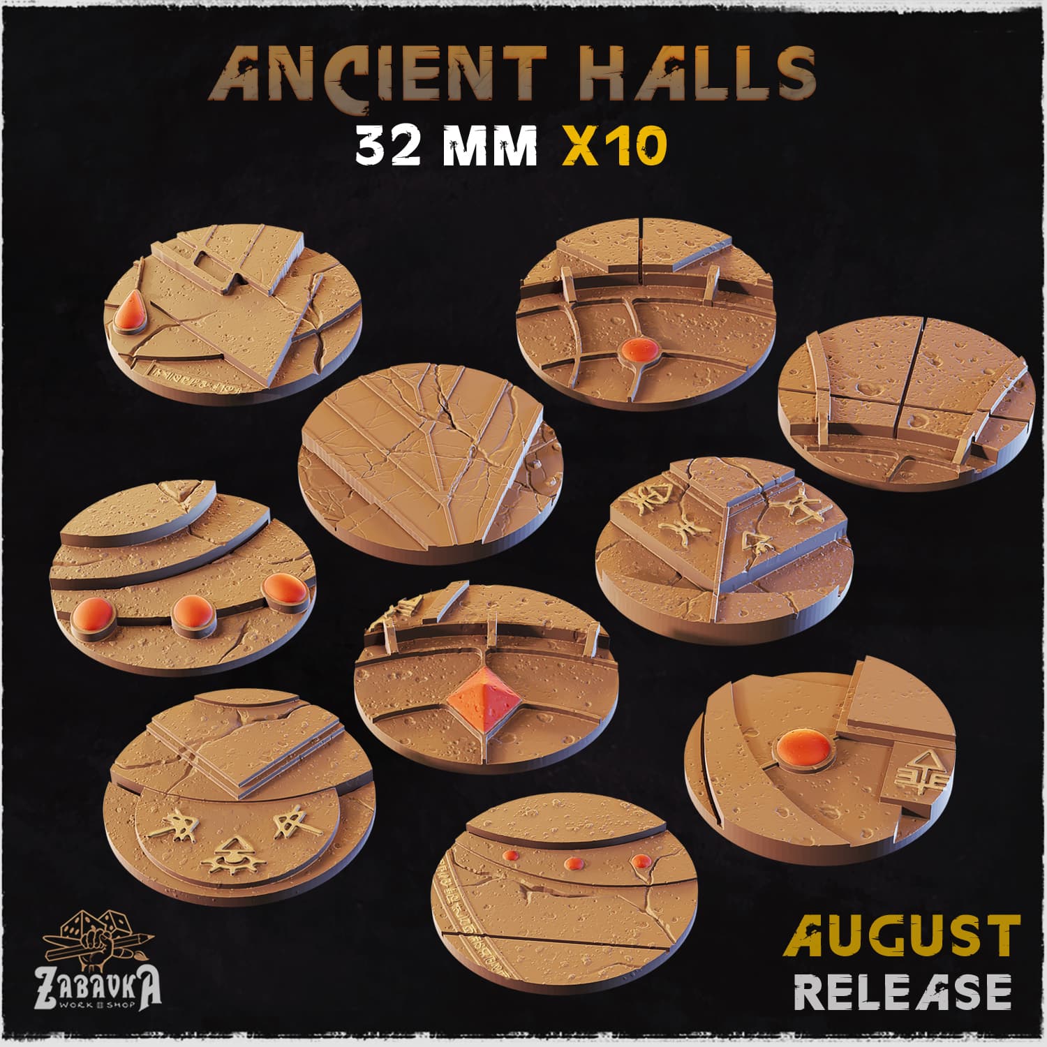Ancient Halls Bases & Toppers - Unpainted Resin thumbnail