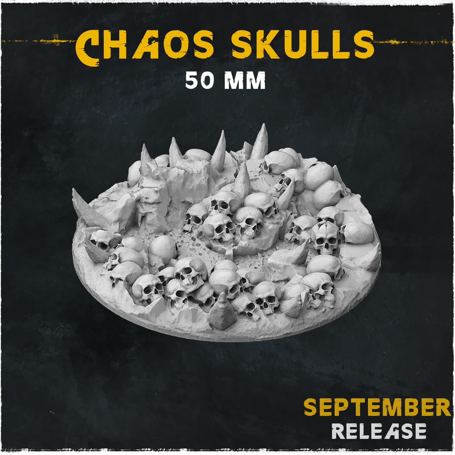 Chaos Skulls Bases & Toppers - Unpainted Resin thumbnail
